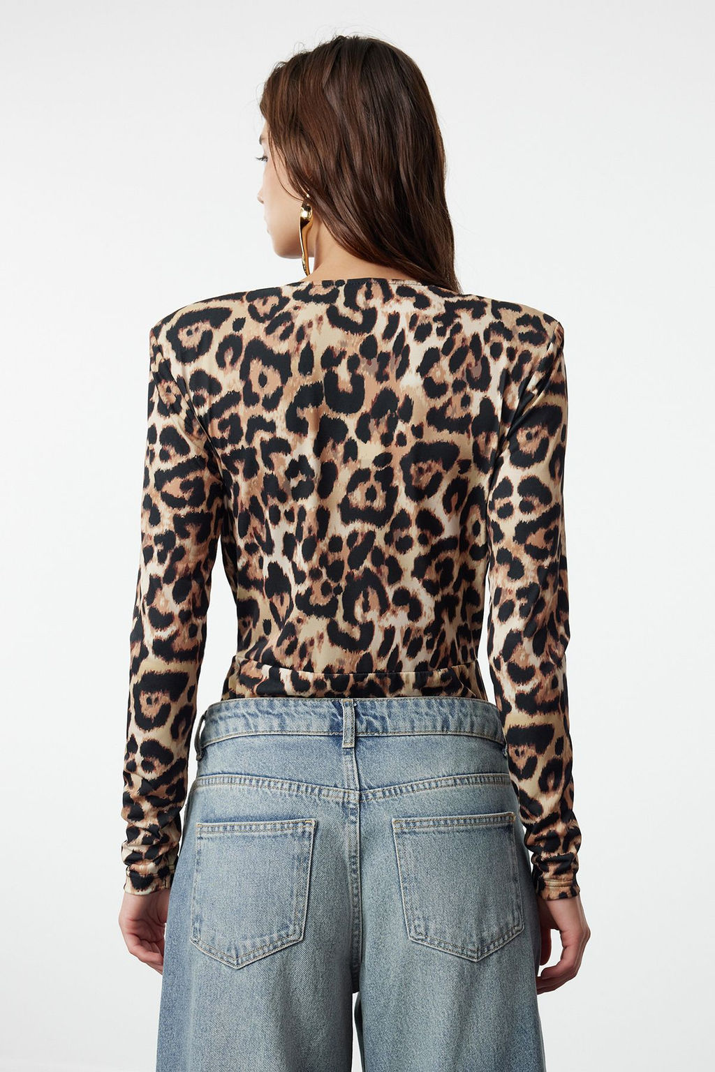 Cok Renkli Kruvaze Yaka Orme Body TPRAW22BD0161