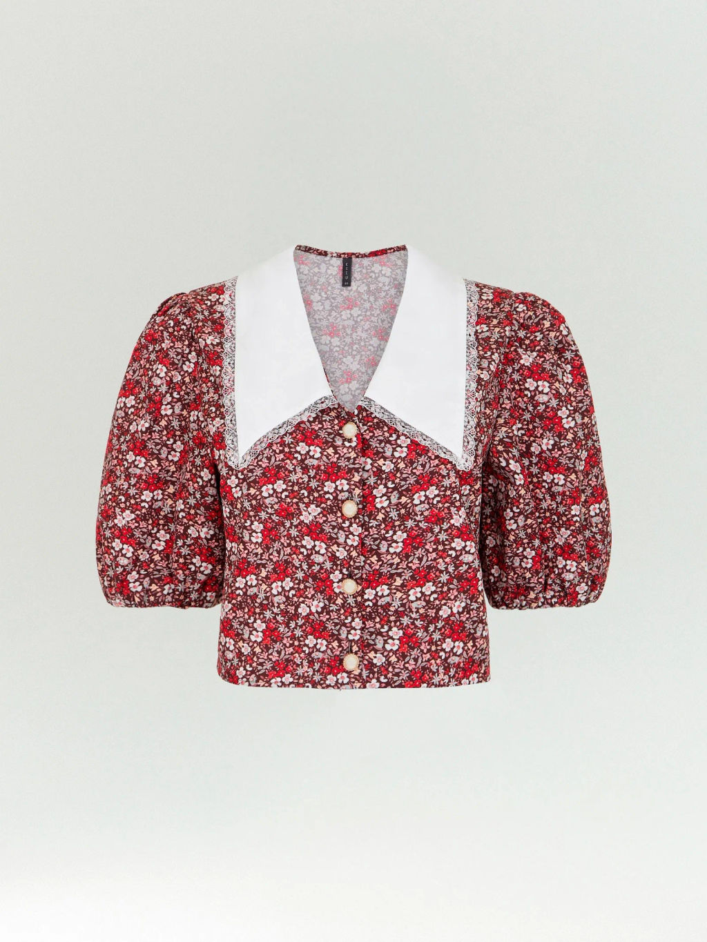 Emka / Укороченная блузка с воротником  фото 2