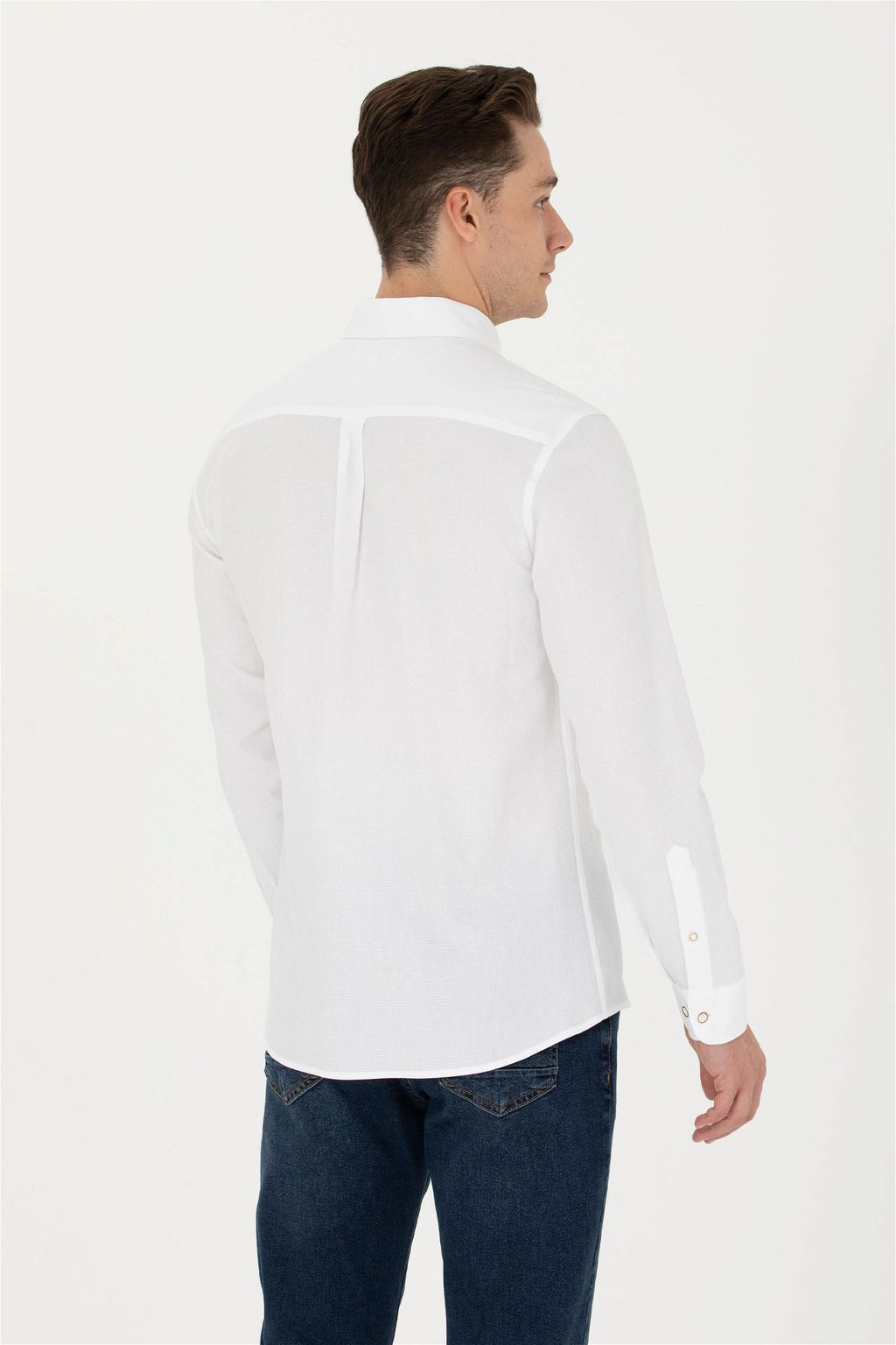 U. S. Polo Assn Мужская белая базовая рубашка с длинным рукавом - U.s. polo assn фото 12