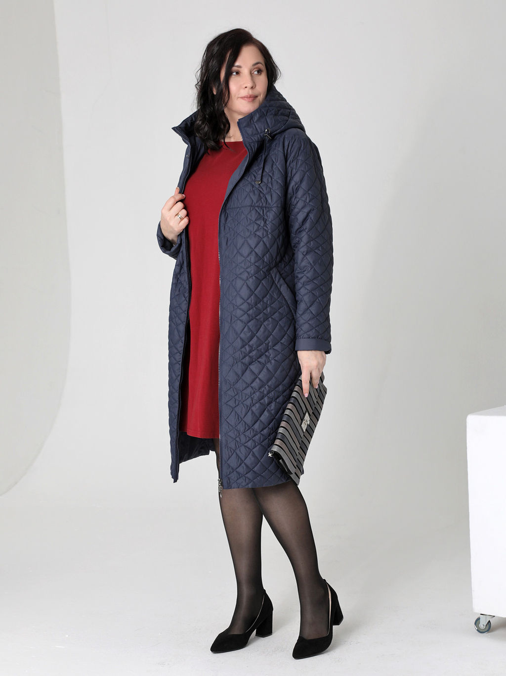 25118 Плащ утепл. т.синий - Dizzyway фото 3