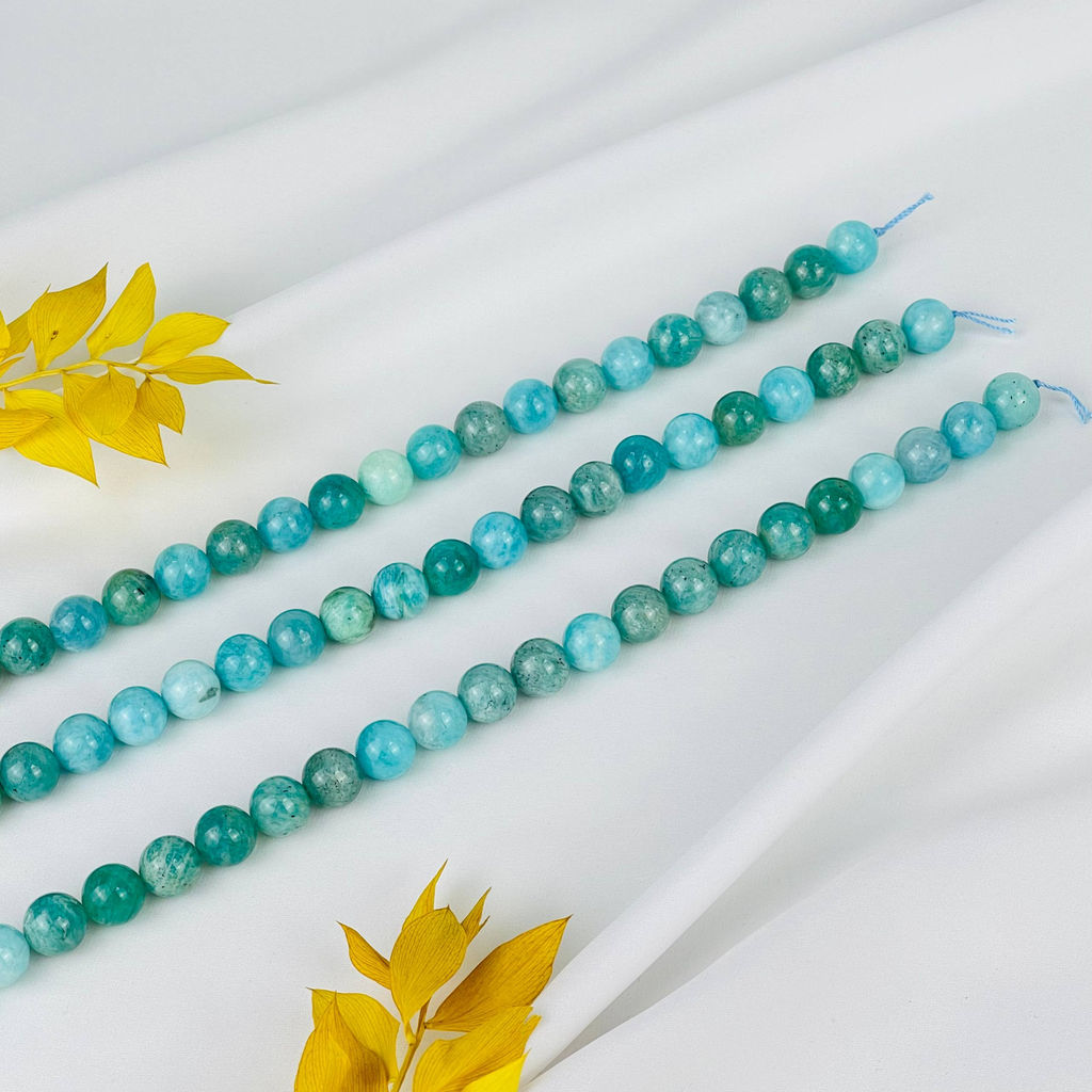 Бусины для украшений из Амазонита (32 бусины) 39 см