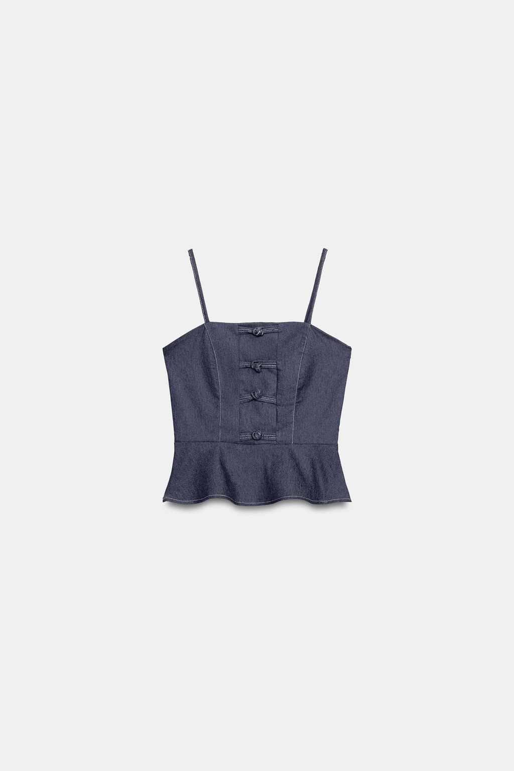 TOP PEPLUM ALAMARES / ?ndigo