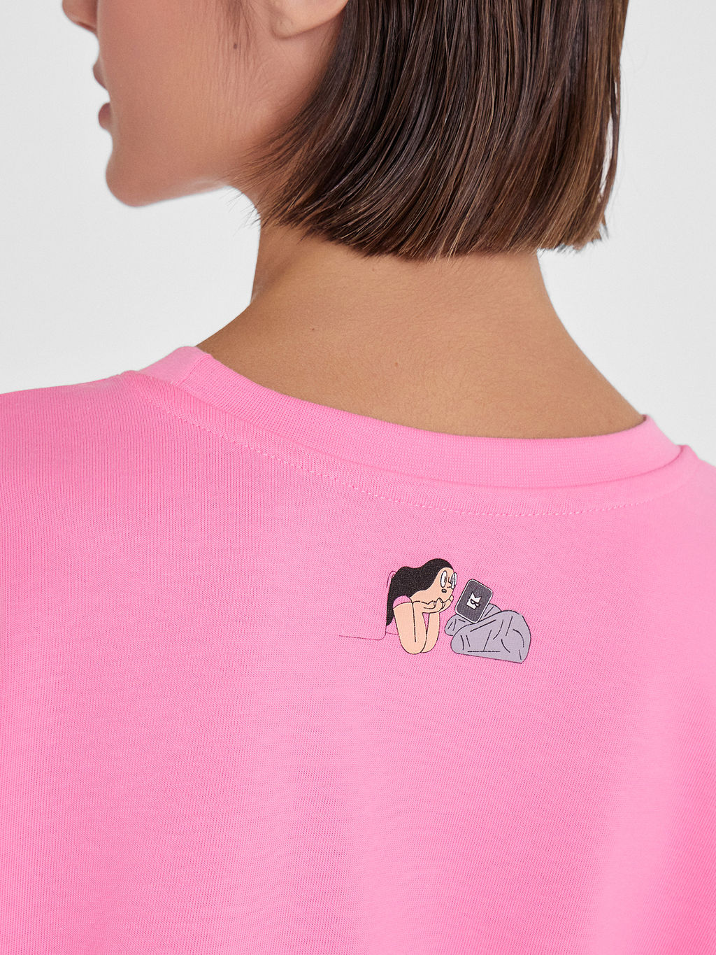 Футболка женская пастельно-розовая с печатью розовое саше +печать 112953 - Mark formelle фото 7