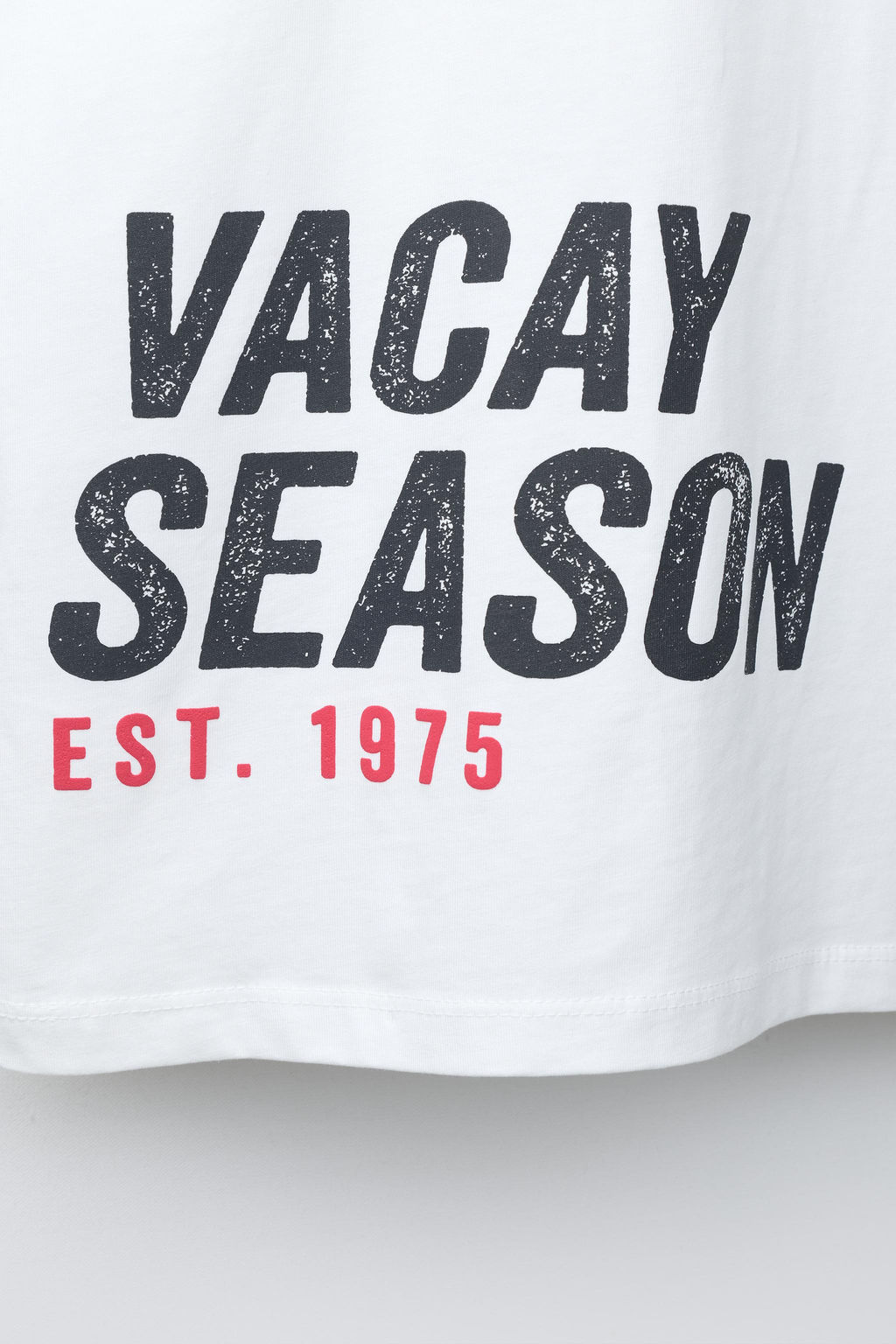 CAMISETA ESTAMPADO TEXTO / Blanco
