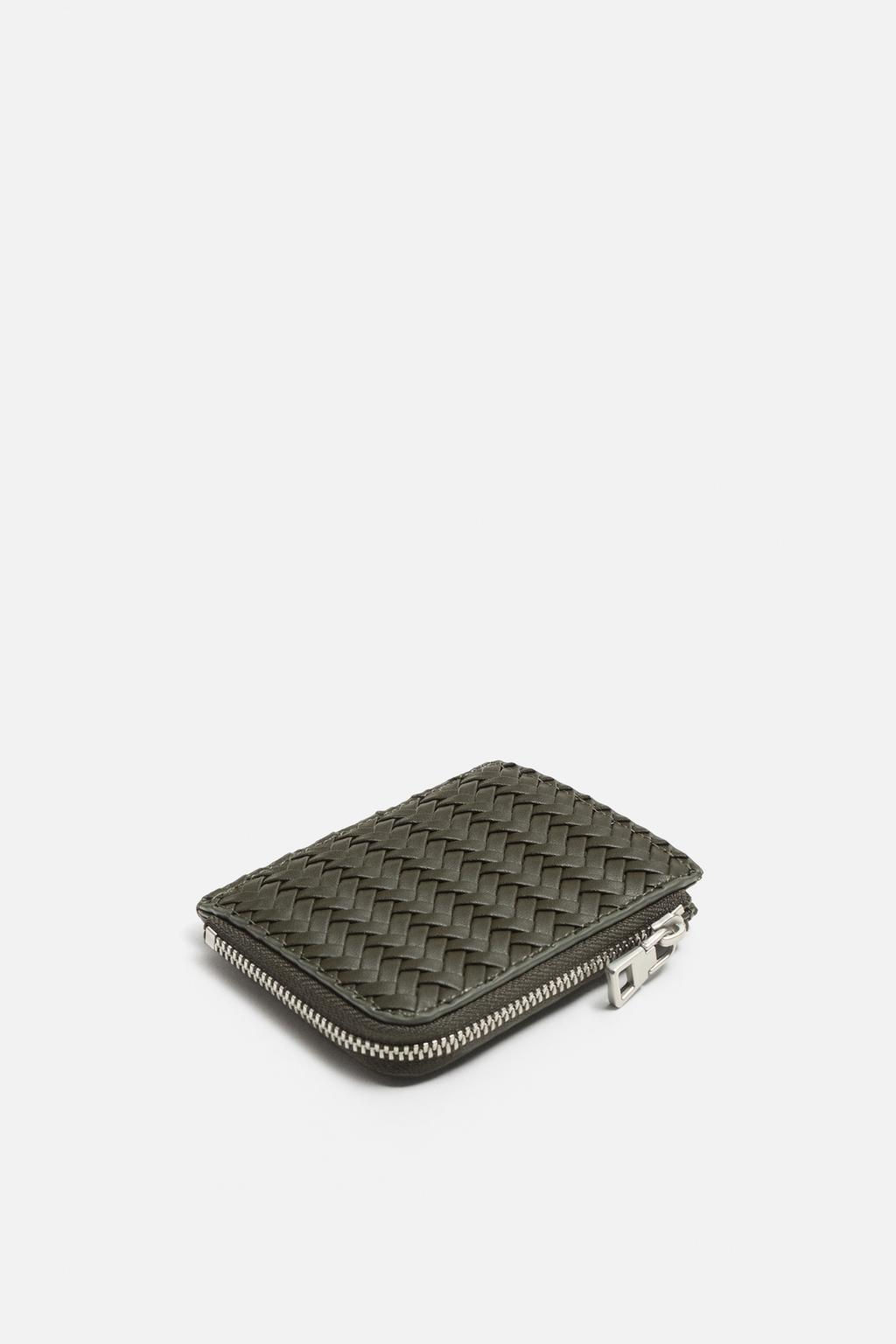 BRAIDED ZIP-UP CARD HOLDER - Zara фото 6