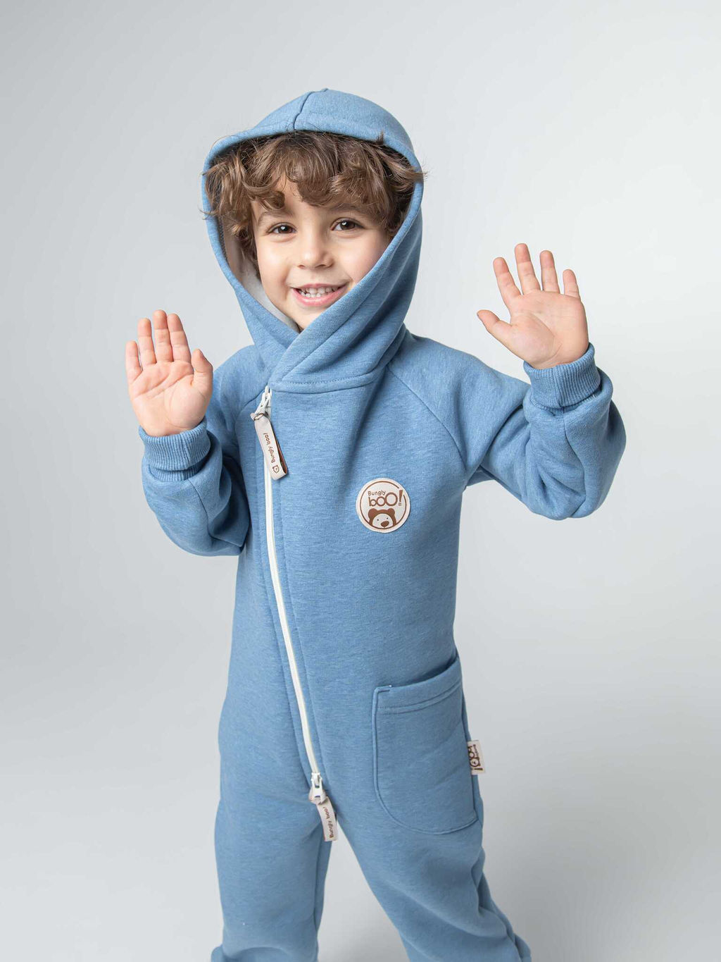 Комбинезон косуха с капюшоном Голубика утепленный - Bungly фото 6