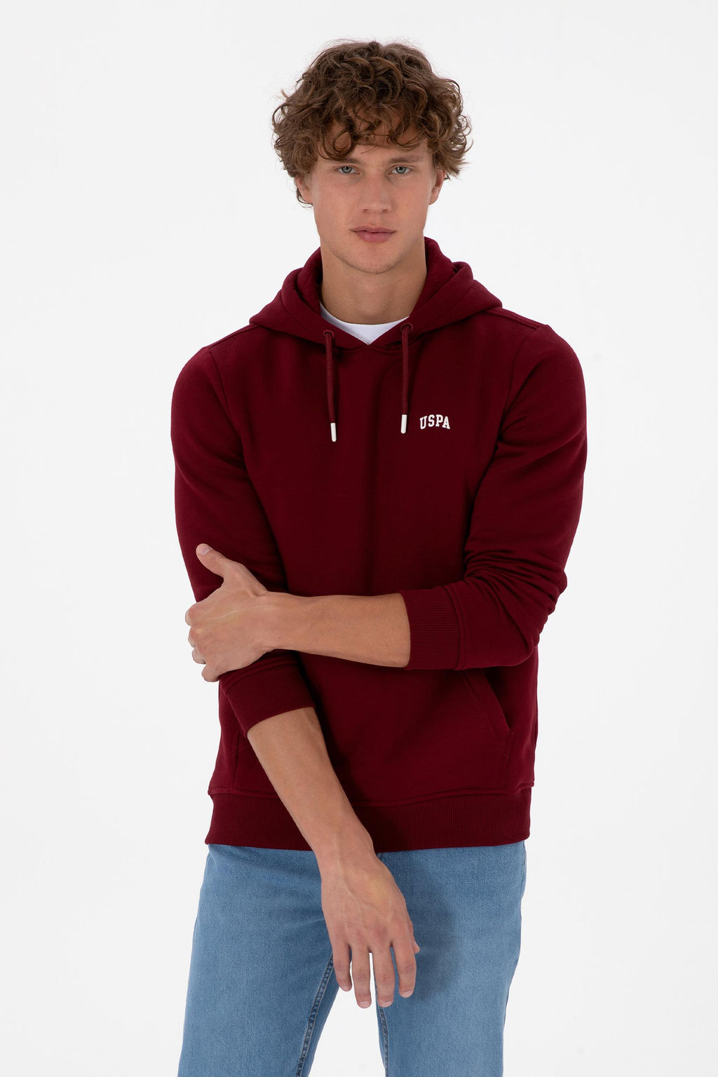 Erkek Bordo Basic Sweatshirt Sepette S_rpriz _ndirim - U.s. polo assn фото 3