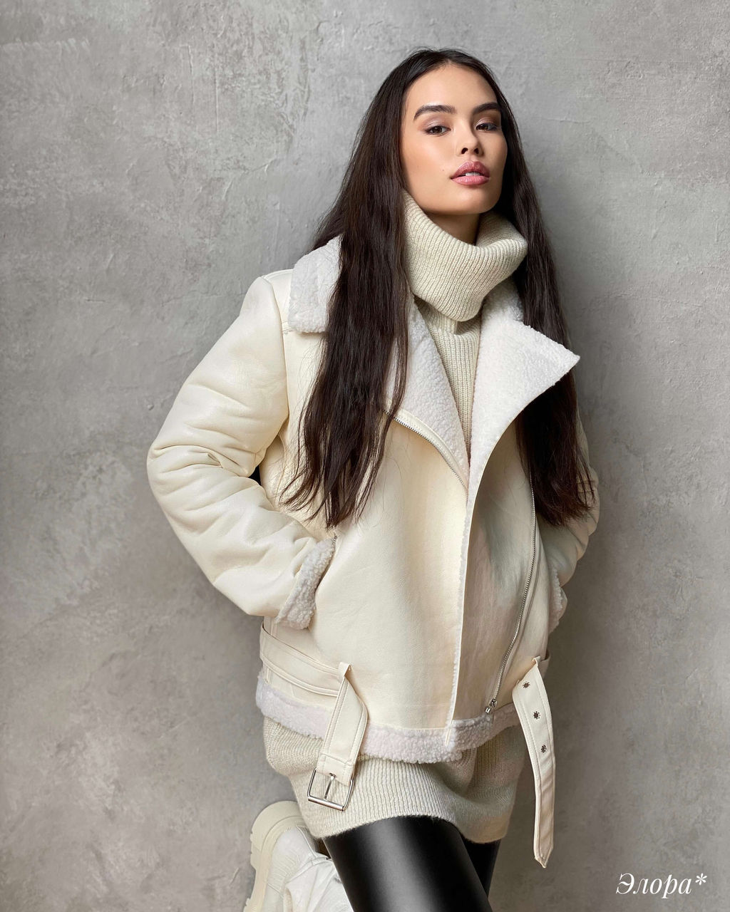 Дубленка Элора (бежевый)* - Nadi bordo фото 5
