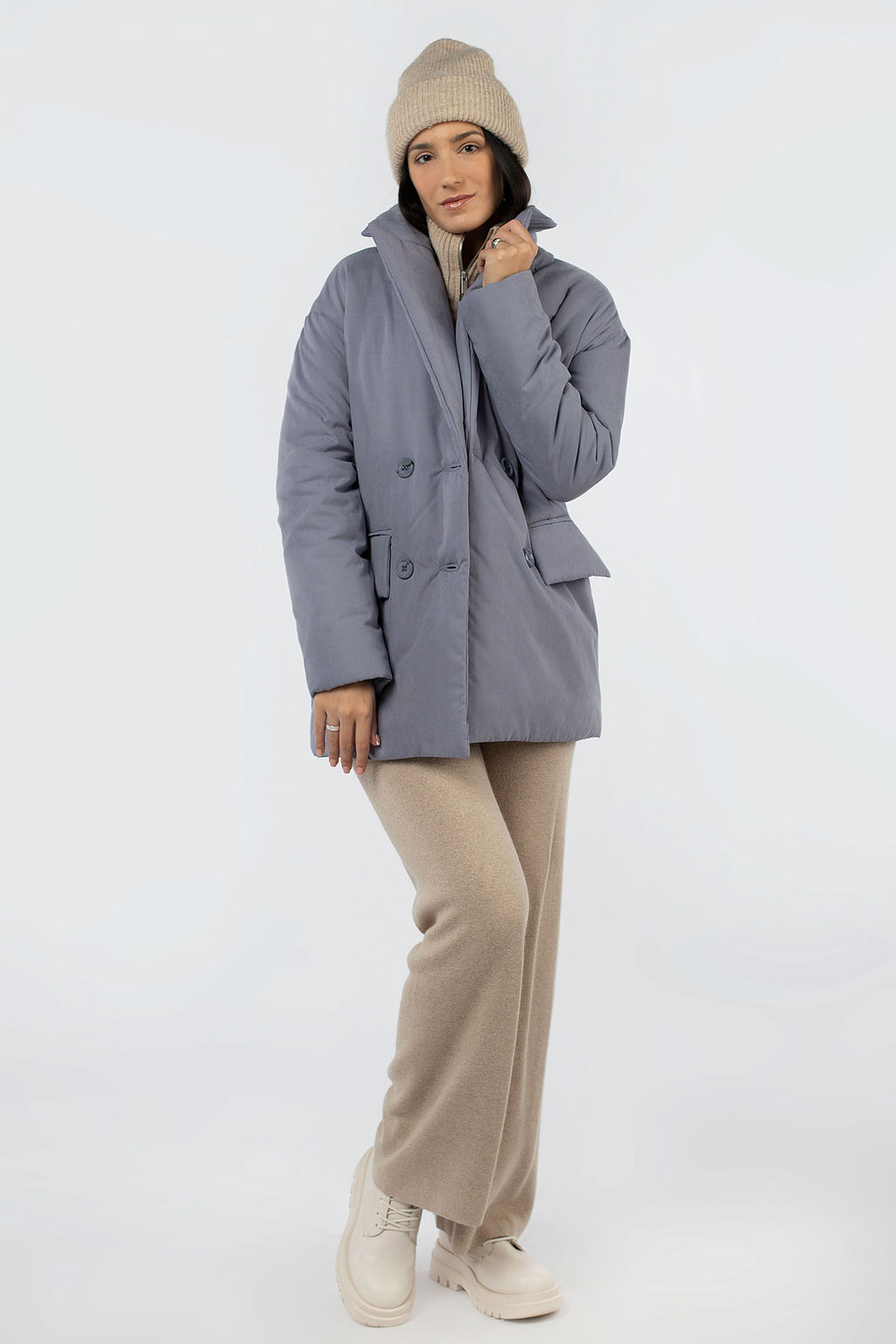 05-2119 Куртка женская зимняя (пояс) - El podio фото 3