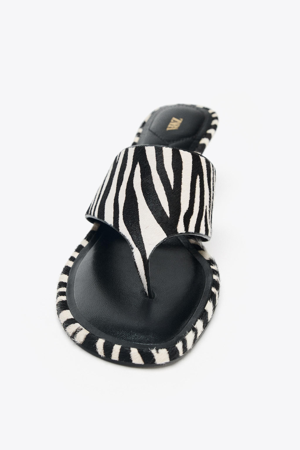 ANIMAL PRINT LEATHER SANDALS - Zara фото 9