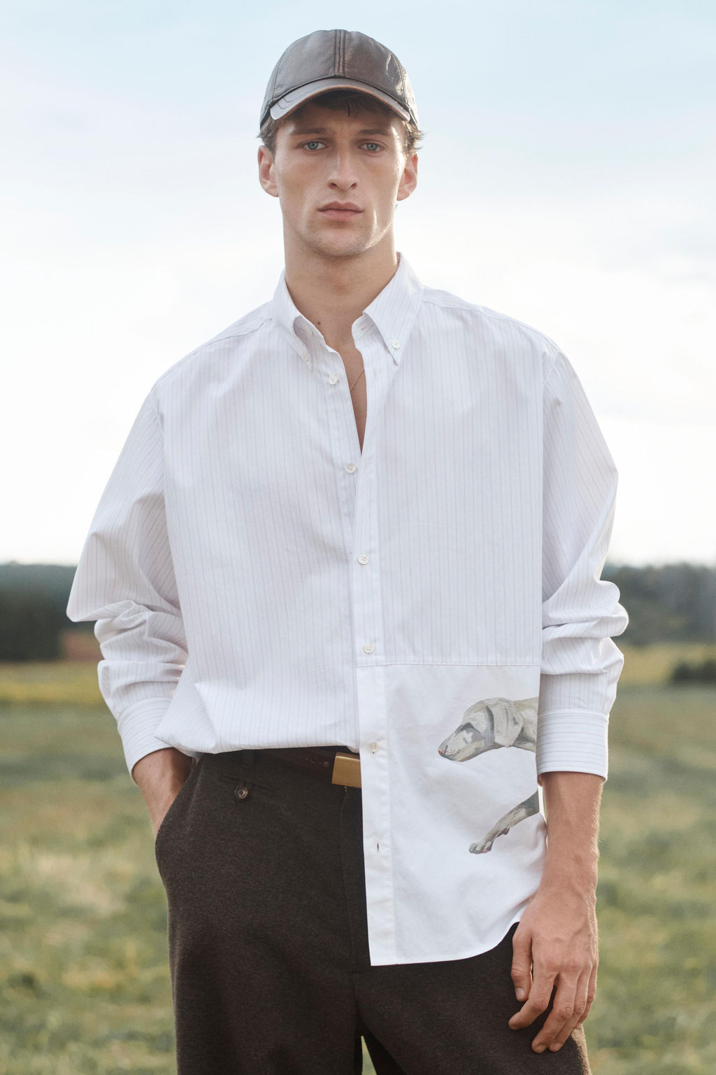 LIMITED EDITION STRIPED PATCHWORK PRINT SHIRT - Zara фото 2