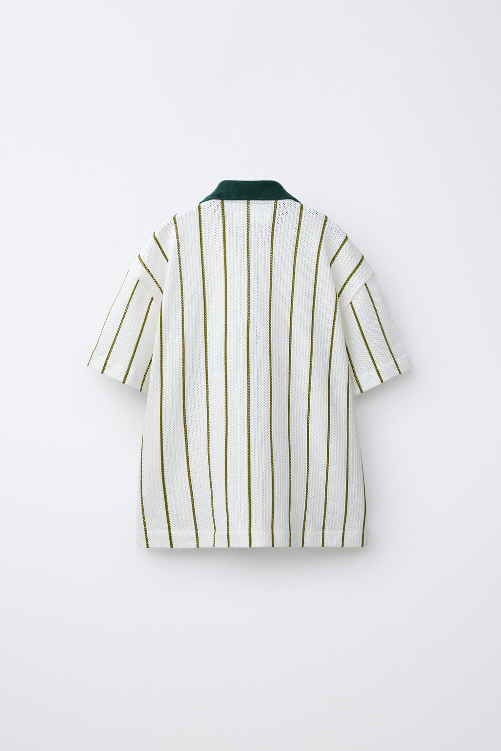 CAMISA PUNTO RAYAS TEXTO / Raya verde - Zara фото 2