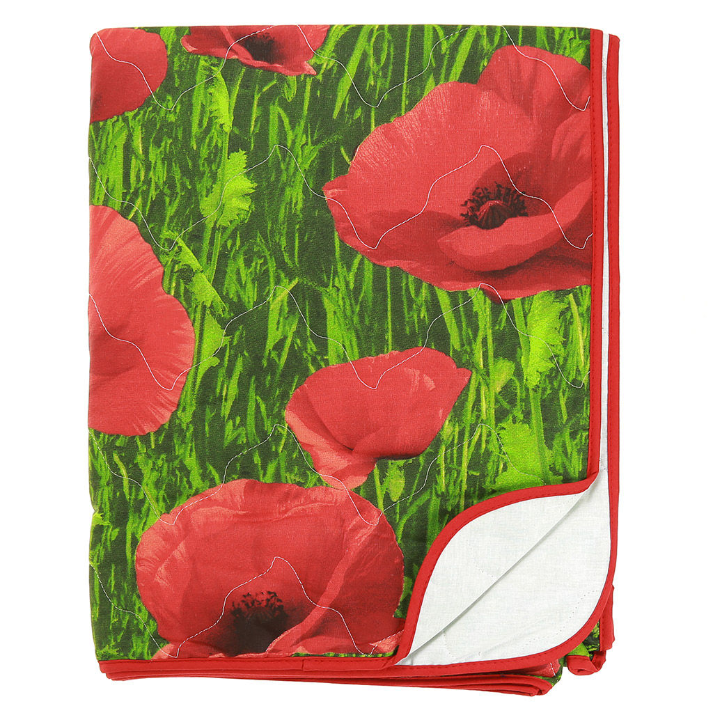 Покрывало стеганое Цветущая альпика 150х215см, спальное место 90см, бязь набивная Комфорт 121г/м2, хлопок 100%, многоигольная стежка, наполнитель синтепон 70гр, подкладка бязь отбеленная 121г/м2, Домашняя мода (Россия)  фото 3