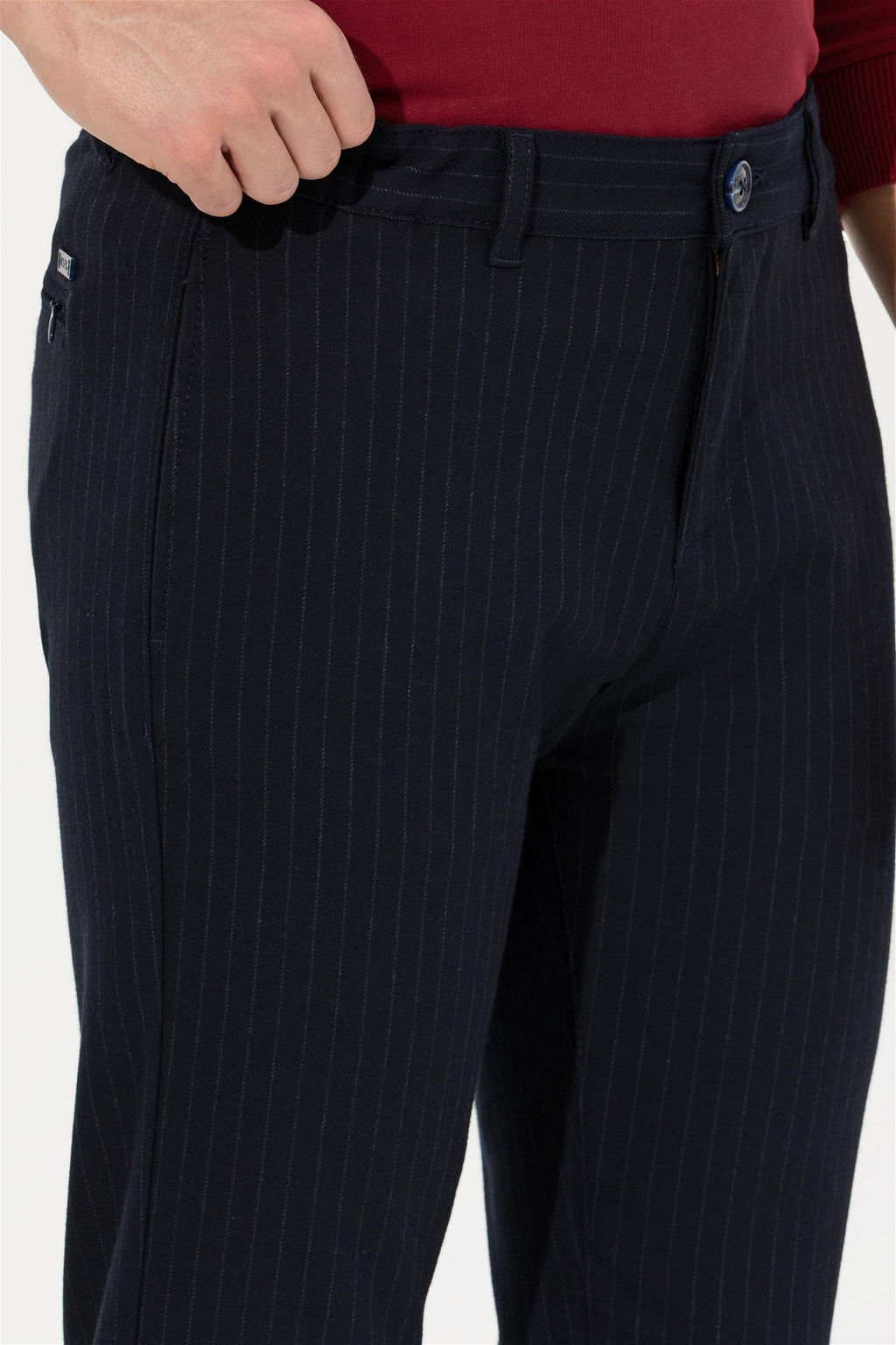 Мужские темно-синие брюки из плотной ткани - U.s. polo assn фото 5