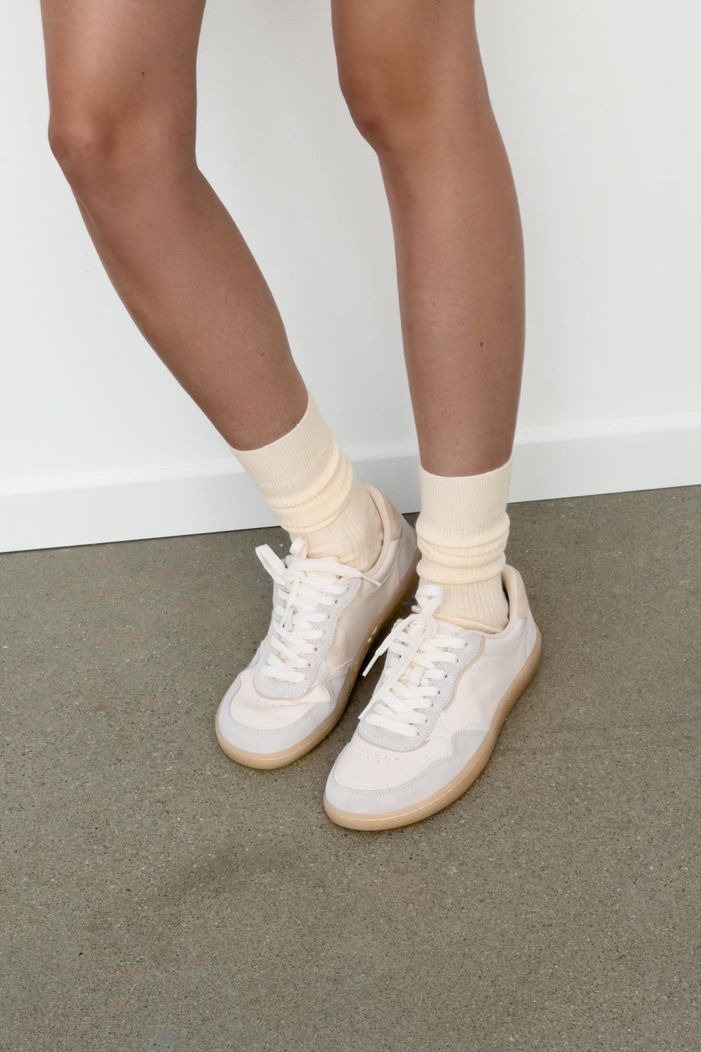ZAPATILLAS PIEL COMBINADA BAREFOOT / Blanco Crudo