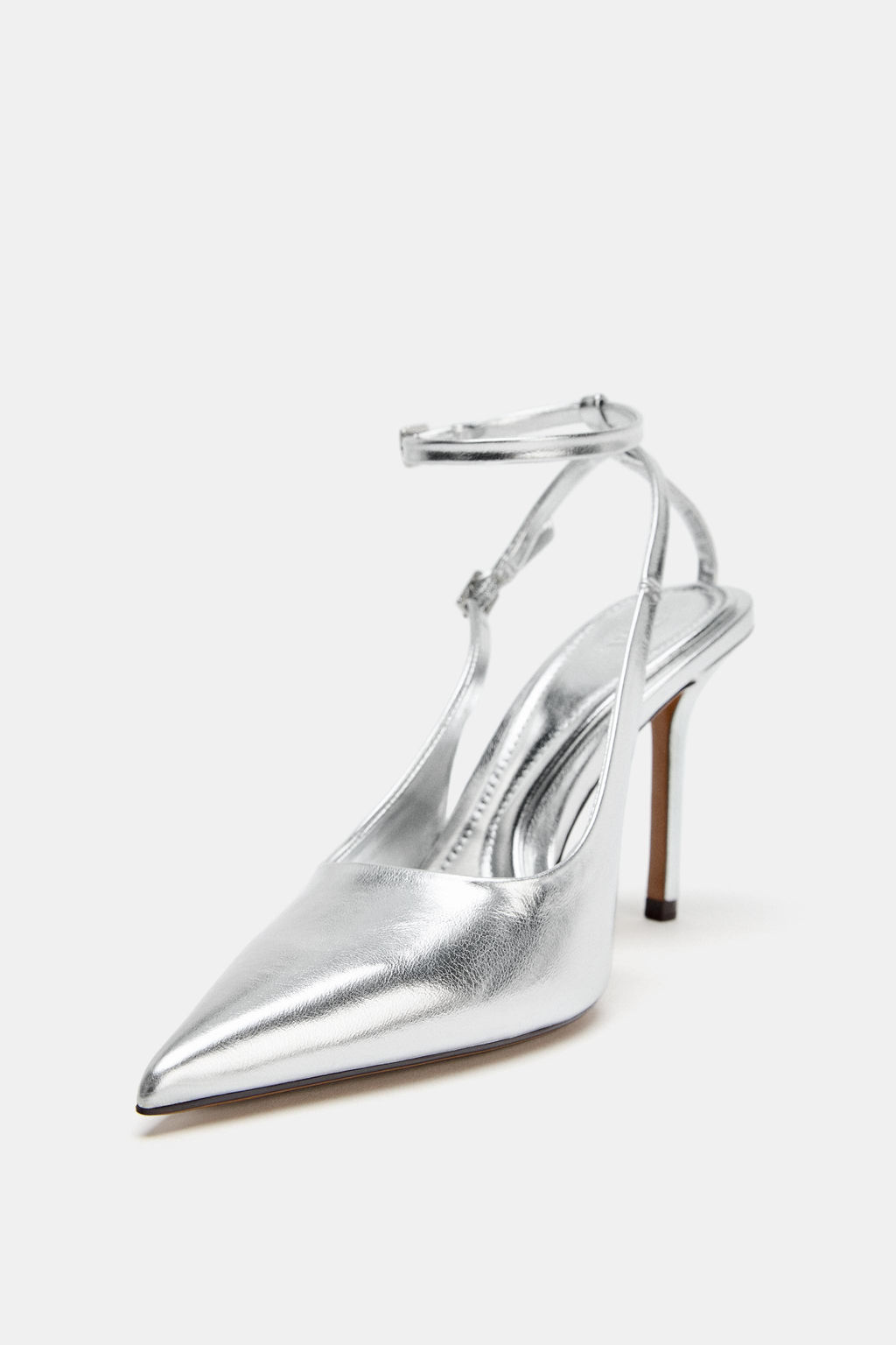 ZAPATO DESTALONADO EFECTO METALIZADO / Plata - Zara фото 6