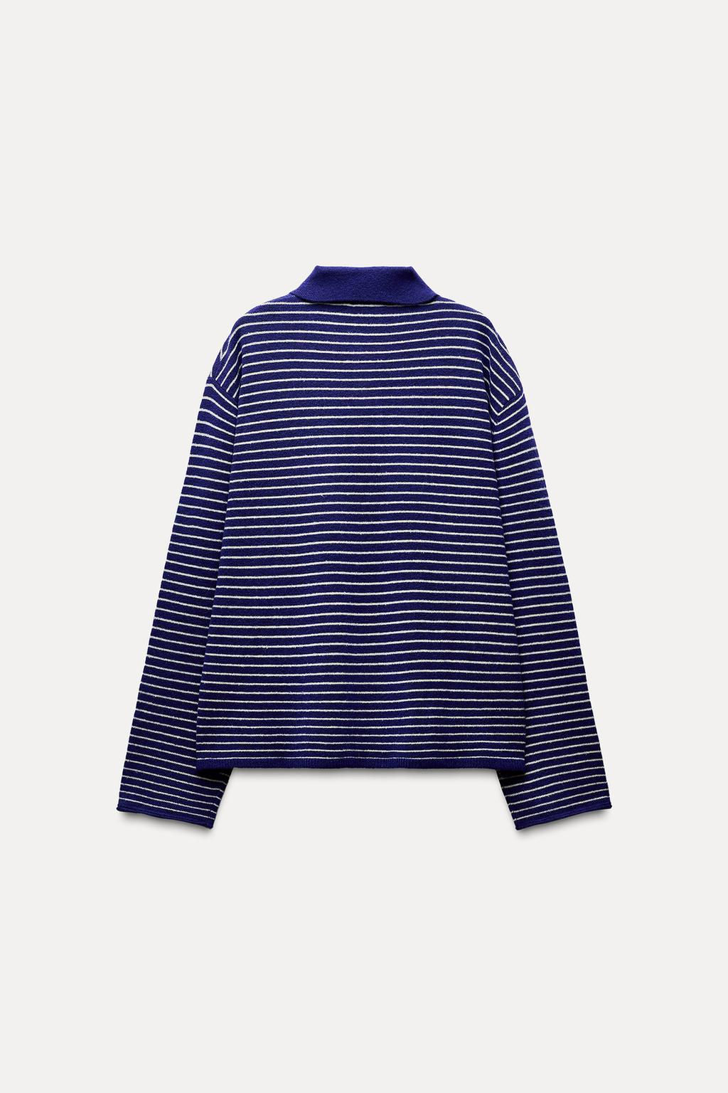 STRIPED KNIT POLO SHIRT - Zara фото 5