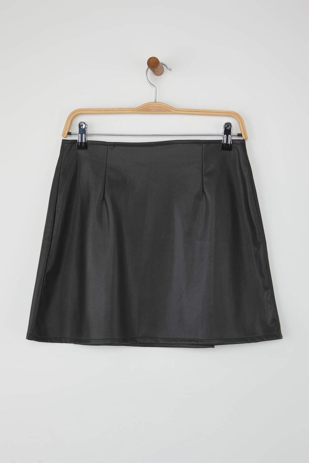 Siyah Dugme Detayl? Anvelop Mini Suni Deri Orme Etek TWOAW26ET00007 - Trendyolmilla фото 6