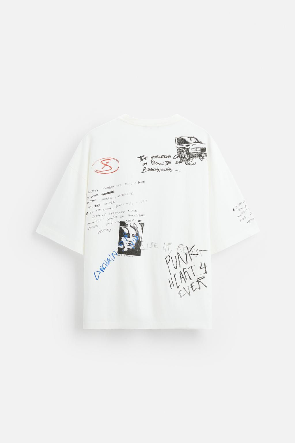 WASHED GRAPHIC T-SHIRT - Zara фото 7