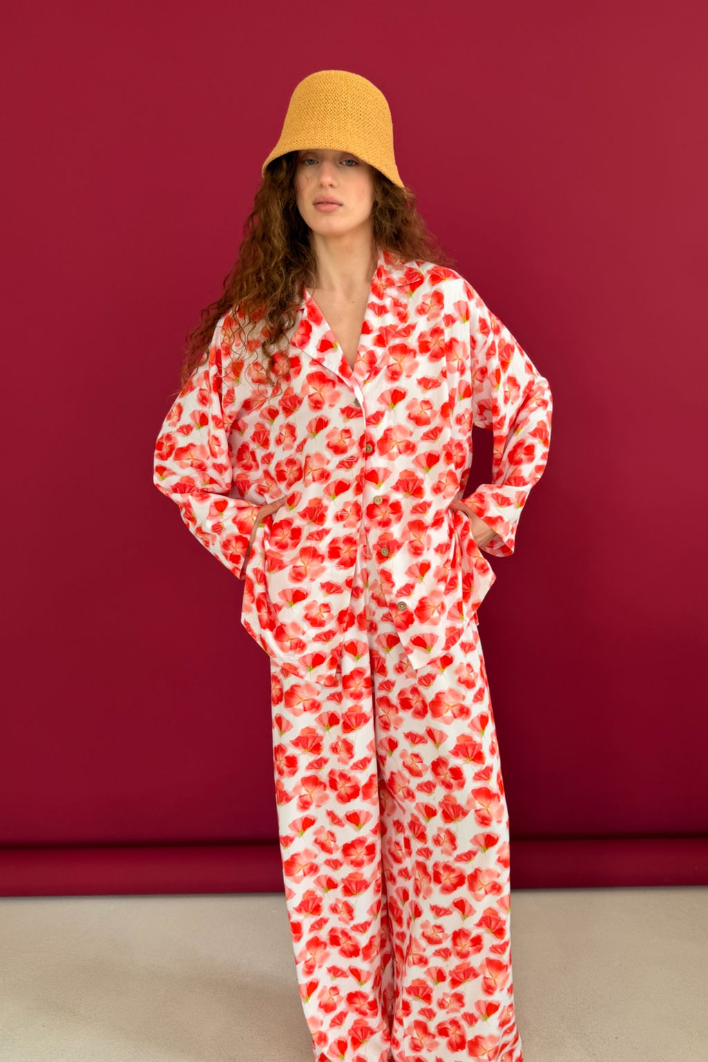 Блузка СЕТ113/02/Маки - M&G all natural фото 2