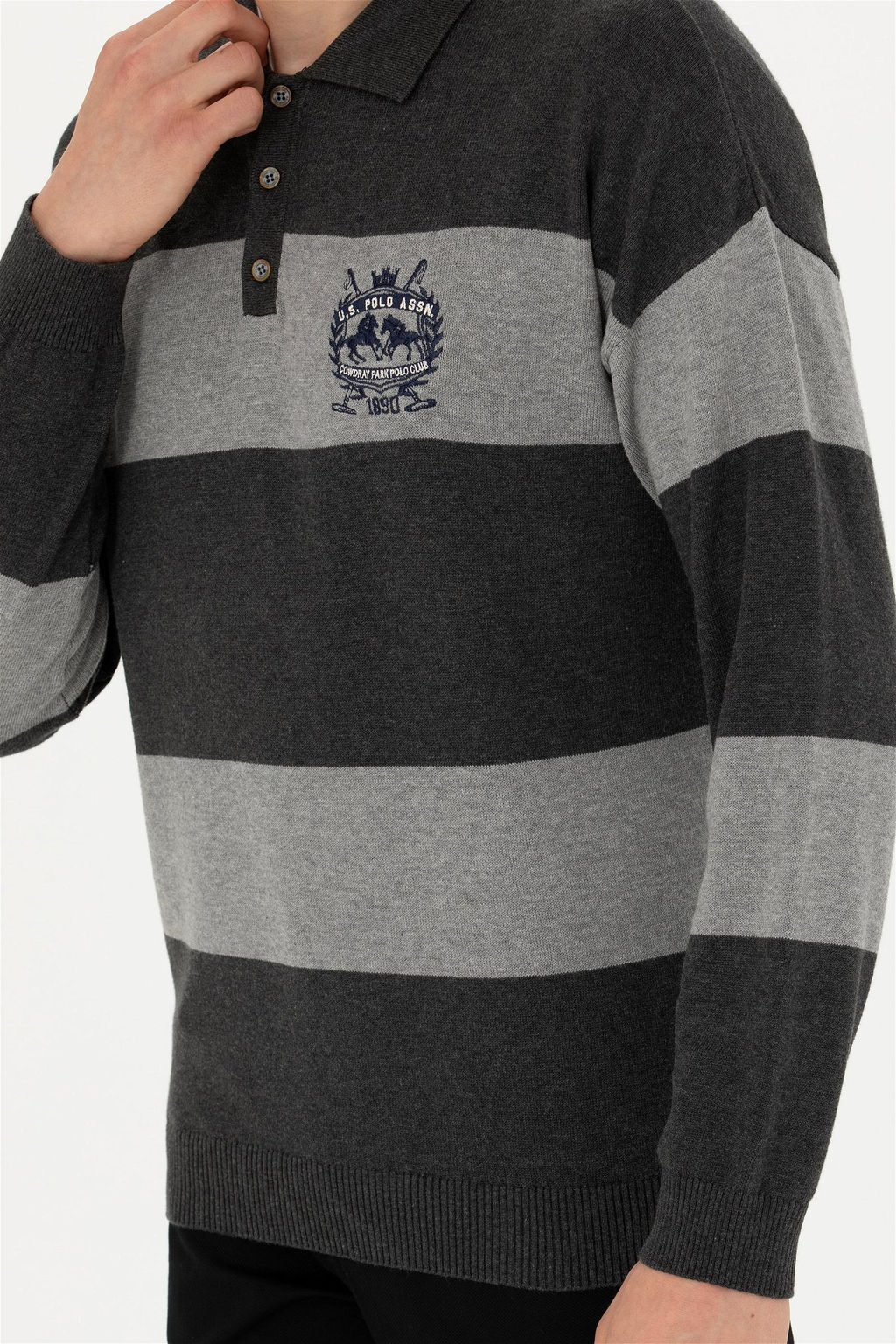 Мужской свитер антрацитового меланжа - U.s. polo assn фото 6