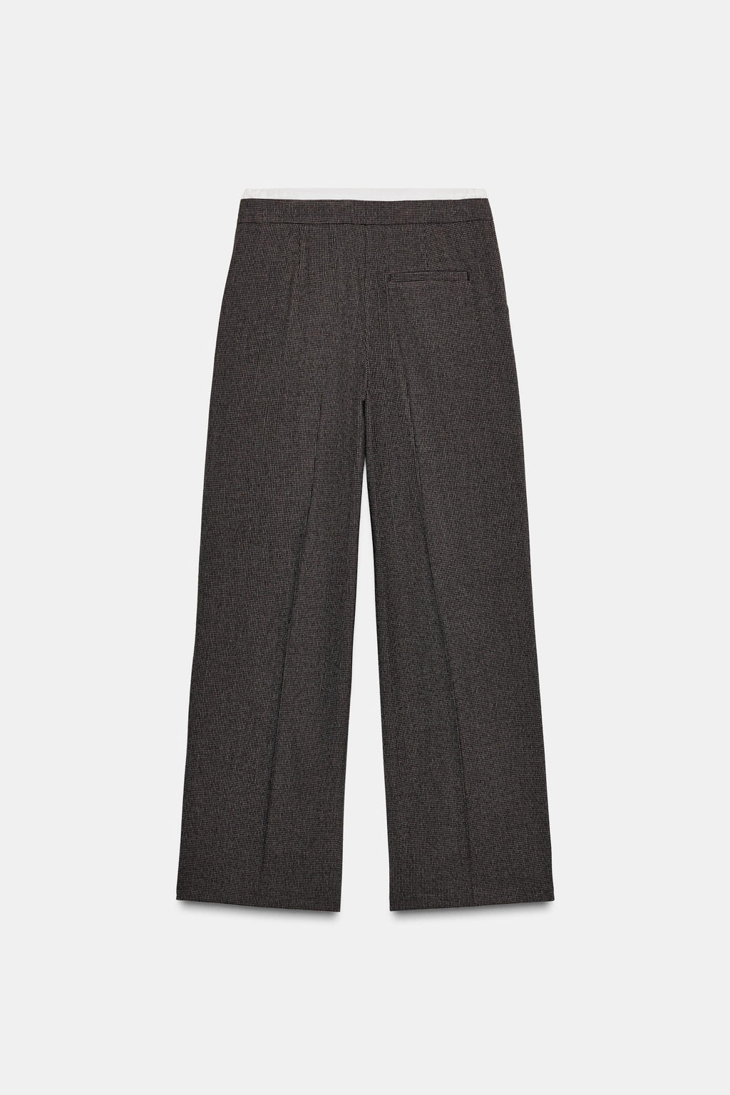 HOUNDSTOOTH WIDE-LEG TROUSERS WITH DOUBLE WAISTBAND - Zara фото 6