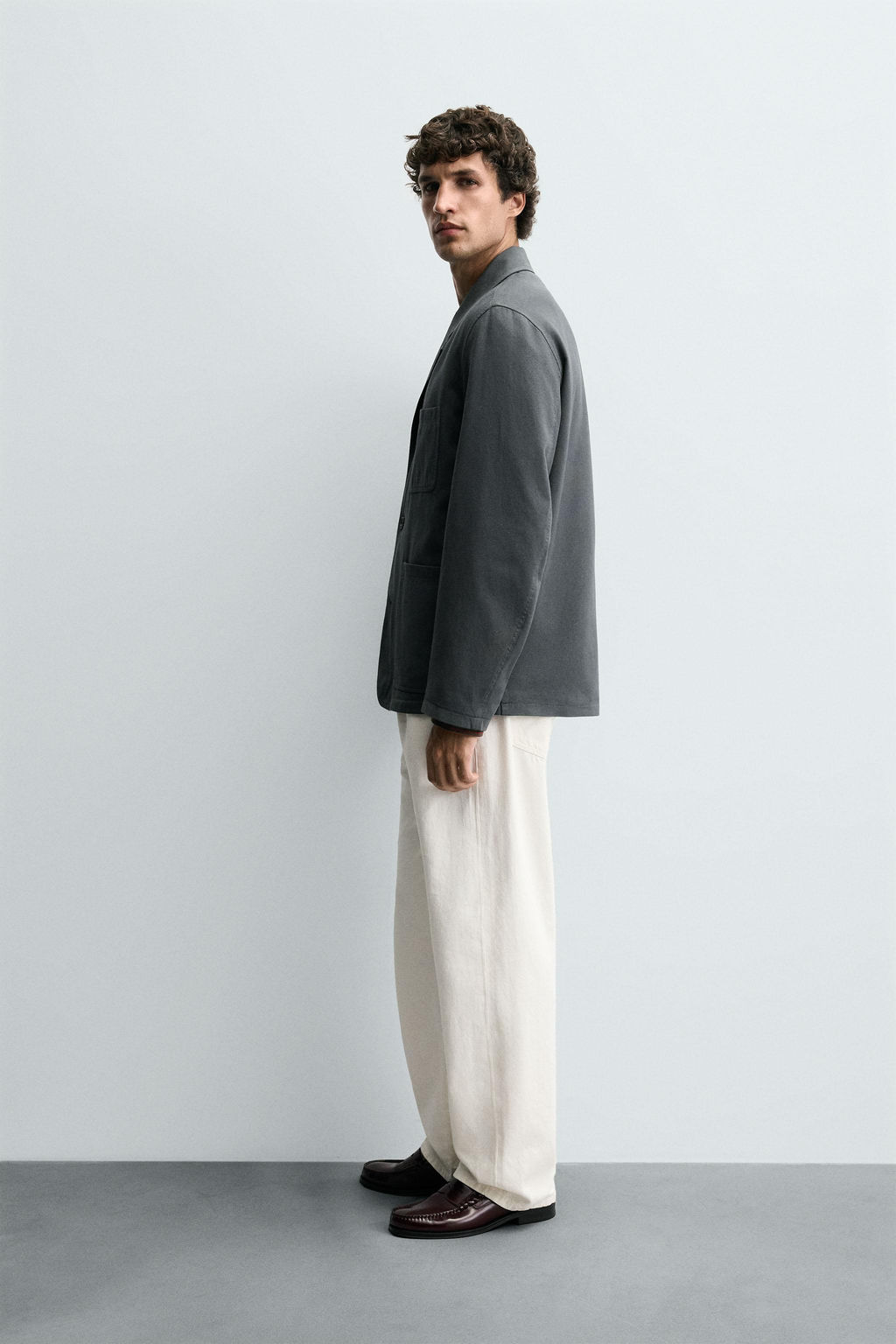 RELAXED FIT TEXTURED BLAZER - Zara фото 4