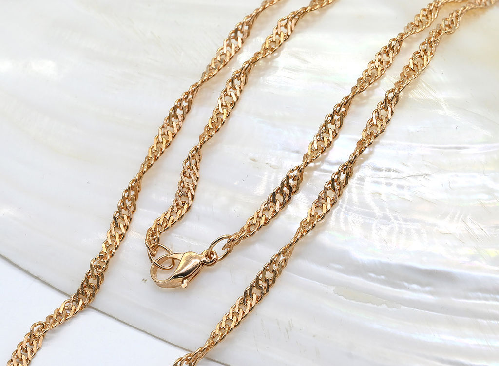 Цепочка для кулонов, металл цвет золото, 55см