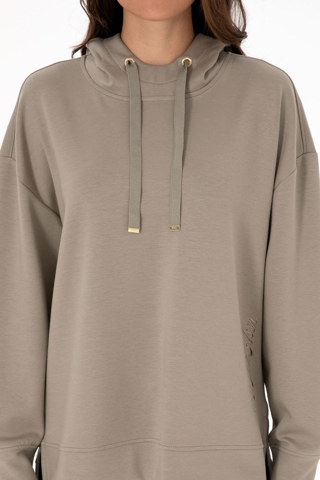 Kad_n A__k Haki Sweatshirt Sepette S_rpriz _ndirim - U.s. polo assn фото 6