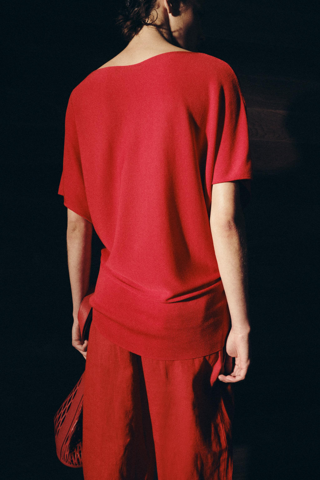 TOP PUNTO CUELLO BARCO / Rojo medio - Zara фото 3