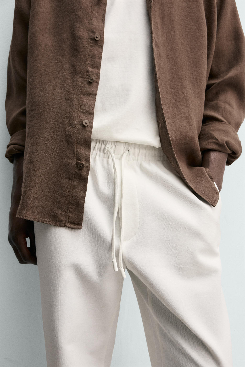 PANTAL?N CINTURA JOGGER EASY CARE / Blanco roto - Zara фото 5