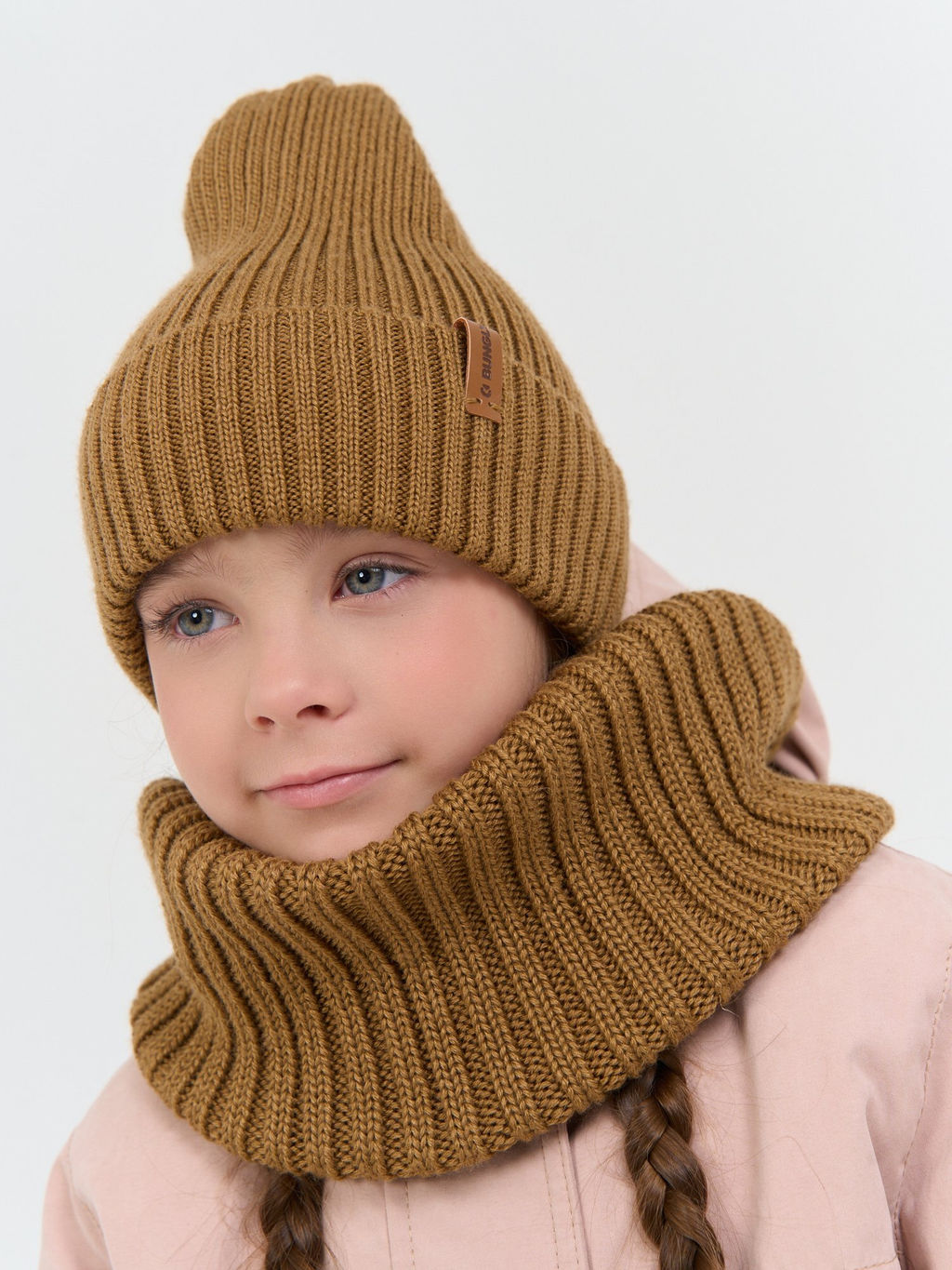 Снуд из смесовой шерсти Фундук вертикальная вязка - Bungly фото 3