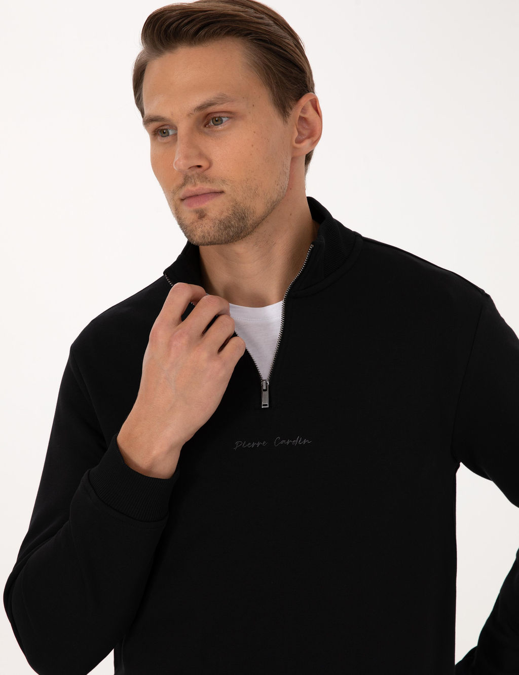 Siyah Regular Fit Sweatshirt - Pierre cardin фото 2