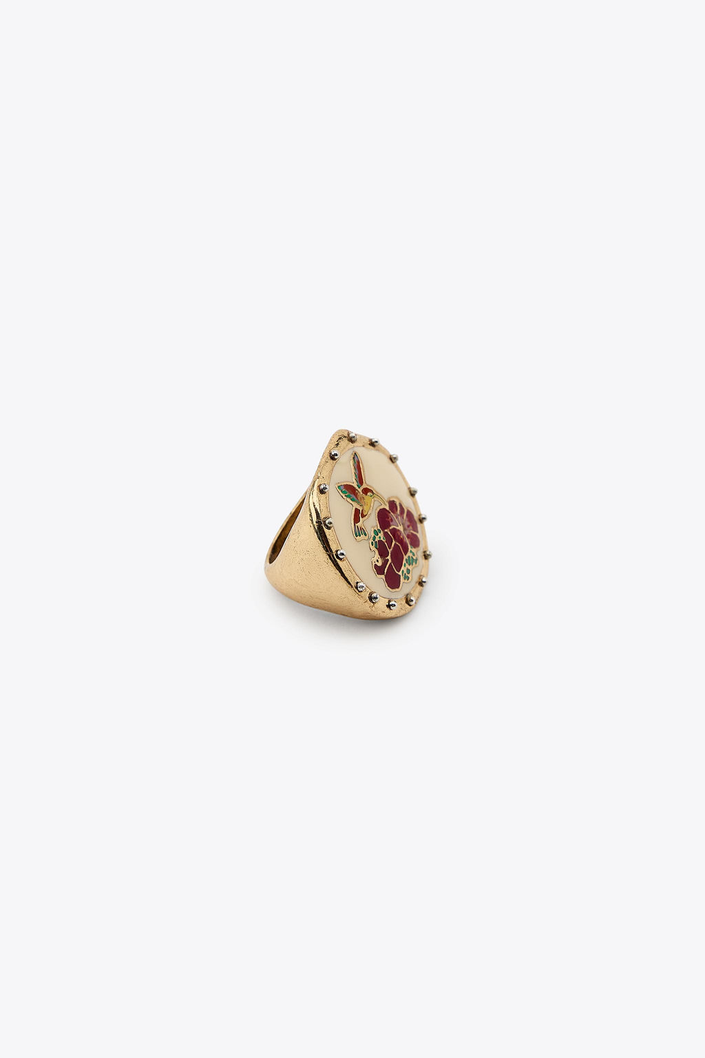 2-PACK OF RINGS WITH RESIN PIECE