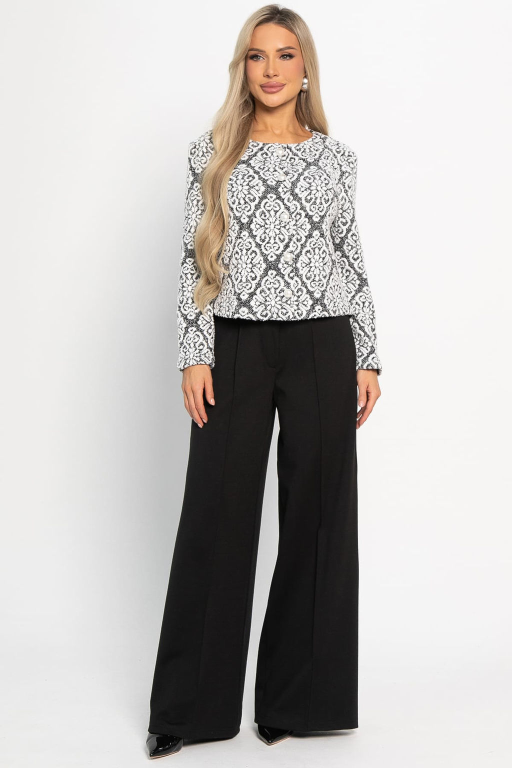 Жакет Парижское вдохновение (черно-белый) Б14928-10М