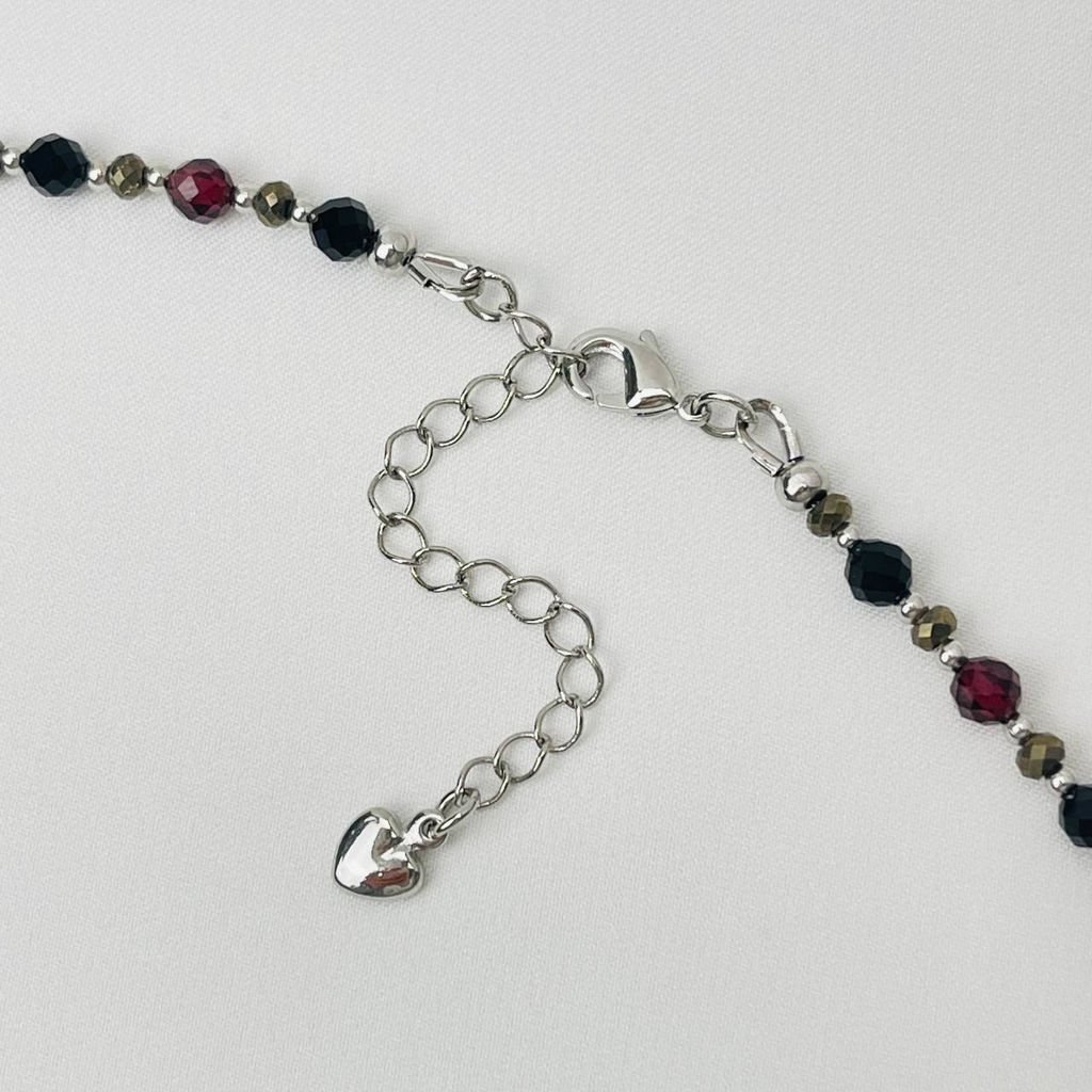 Колье для Льва из Граната,Пирита и Агата - Радуга самоцветов фото 3