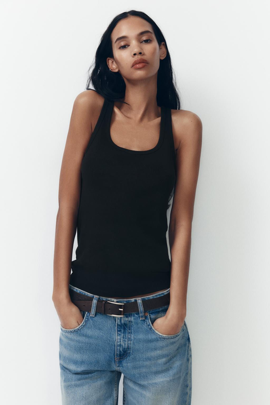 TRF WIDE-LEG MID-RISE FULL LENGTH JEANS - Zara фото 3