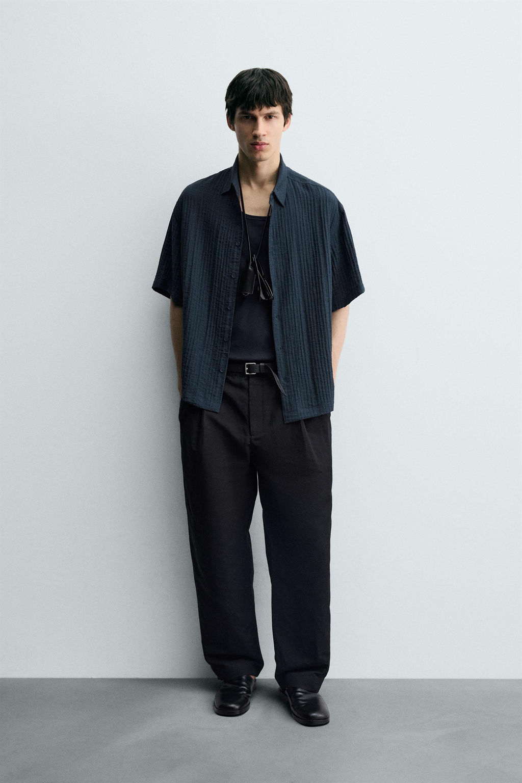 FLOWING TEXTURED SHIRT