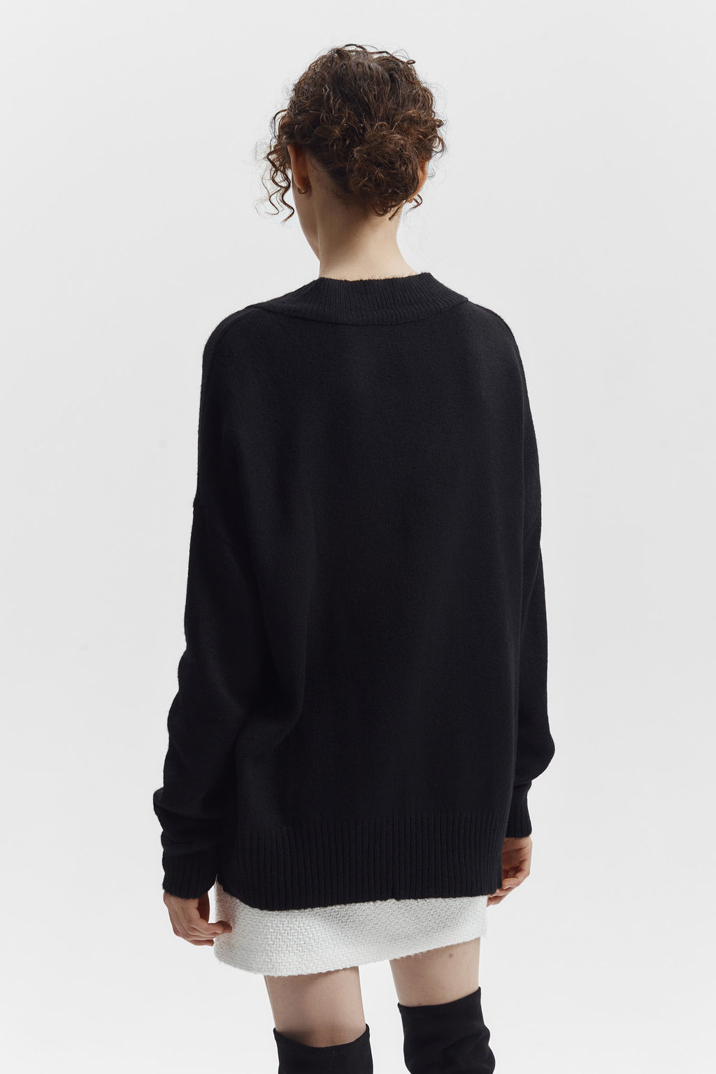 Джемпер вязаный с V-образным вырезом - Mollis фото 5