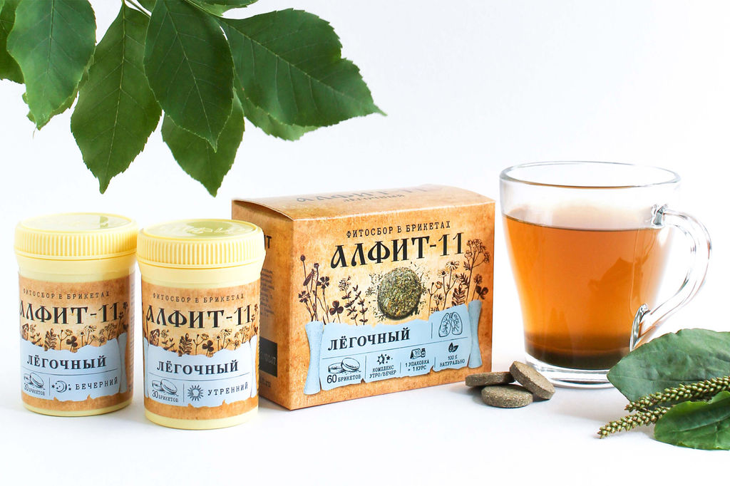 Алфит-11 Лёгочный БАД в брикетах Алфит 1193