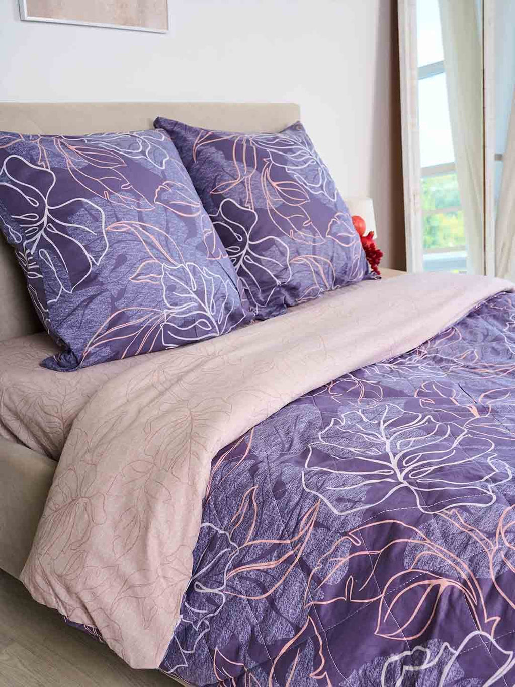 КПБ Перкаль Зима-лето с прост. на резинке - Мираж Евро с прост.на резинке 180*200*25 (нав.70х70)/Простыня, пододеяльник, наволочка 70х70 - 2 шт.