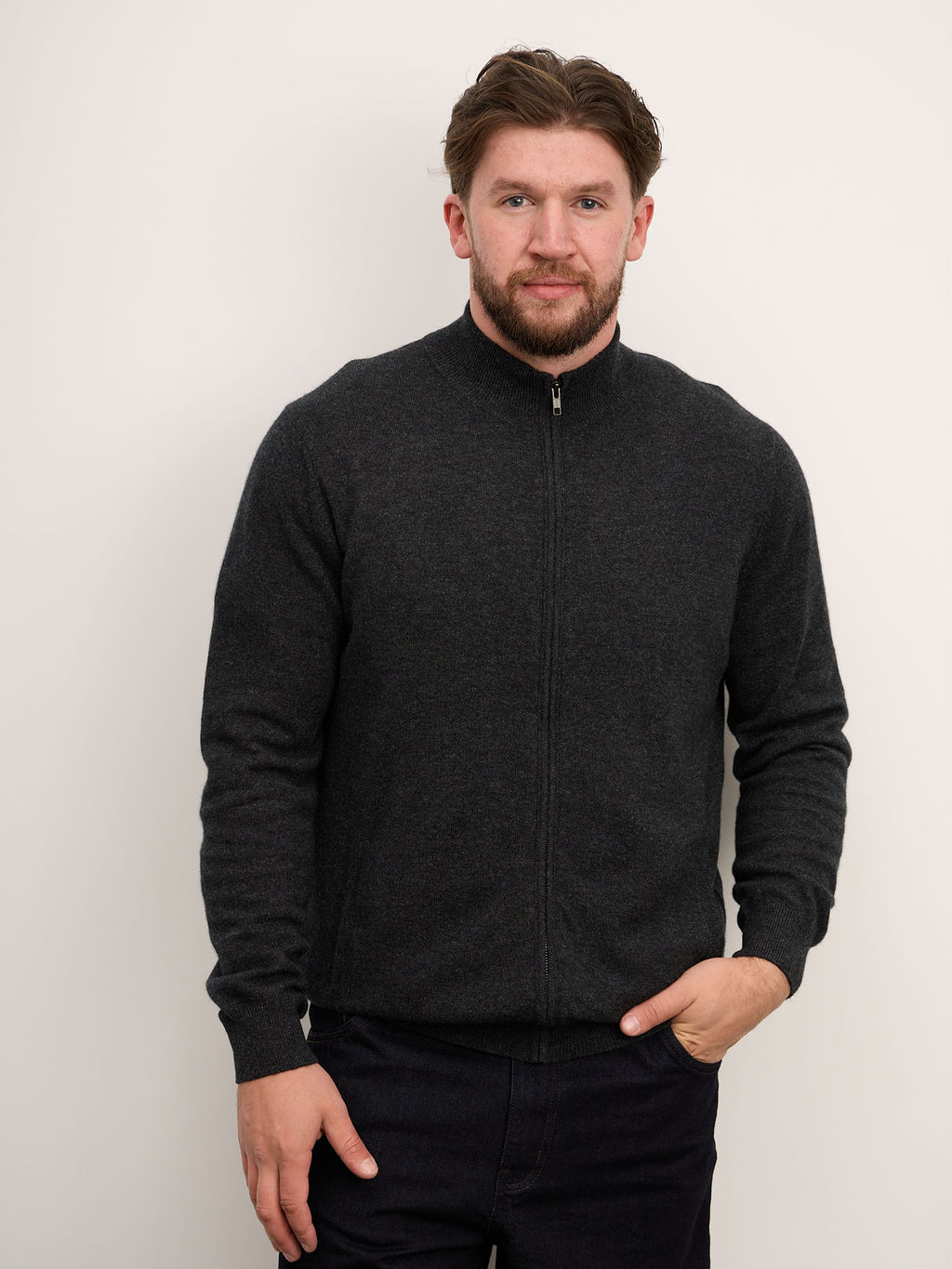 Джемпер из кашемира мужской 08182 графит
