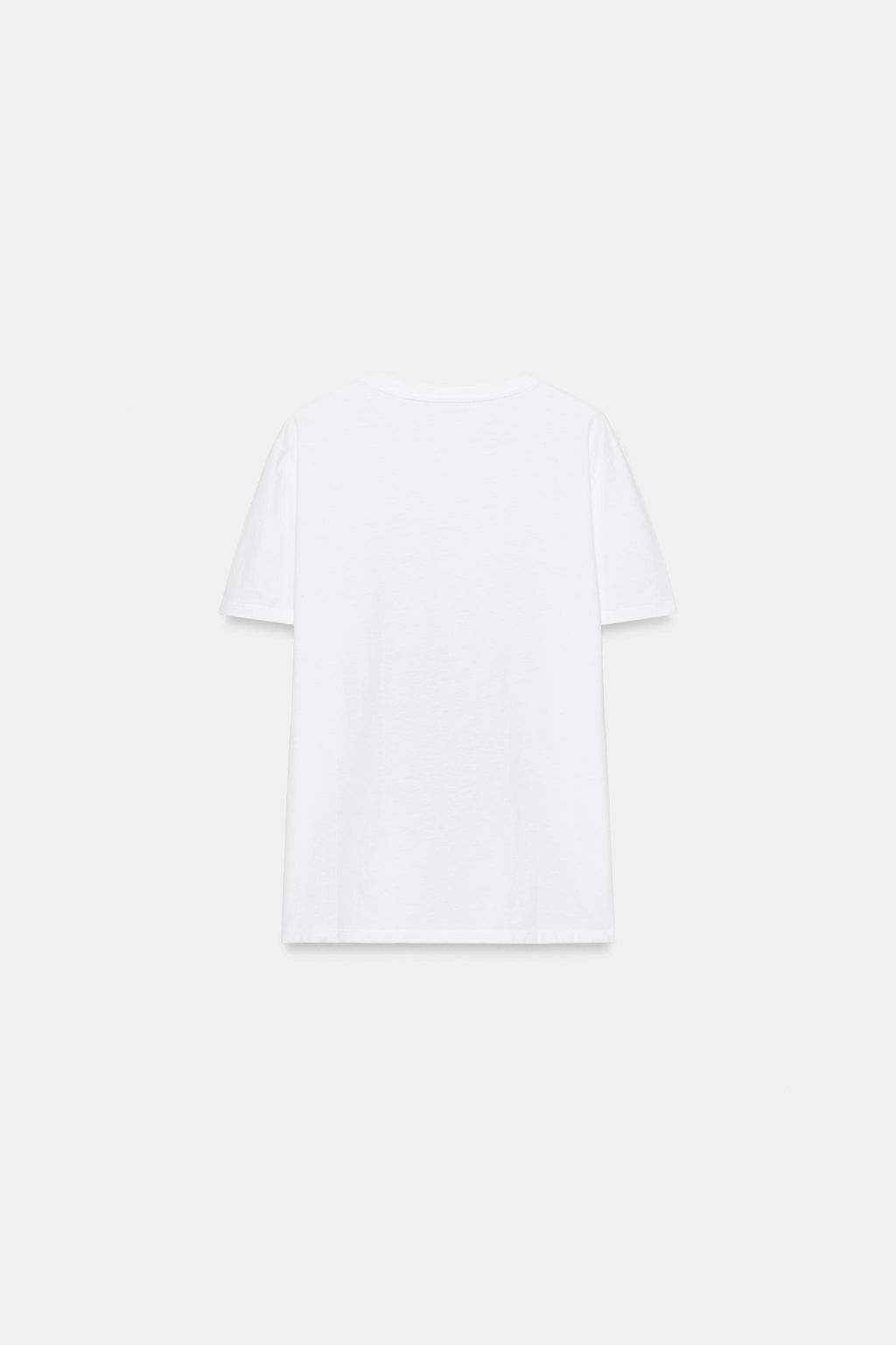 CAMISETA METALIZADA MANGA CORTA / Blanco