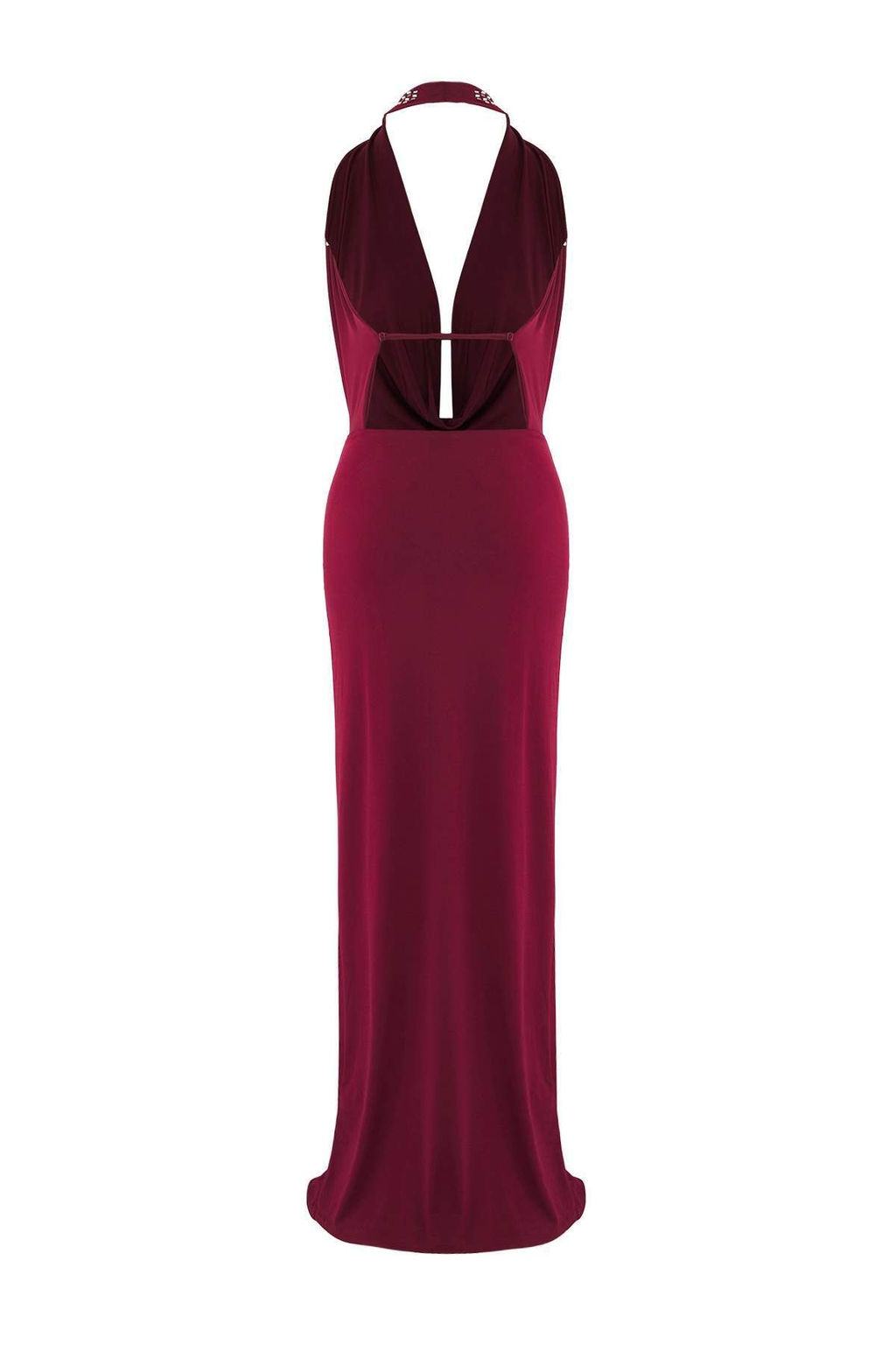 TRENDYOLMILLA Lacivert Degaje Yaka Derin Dekolteli Parlak Tas Detayl? Orme S?k Abiye Elbise TPRSS25AE00004 фото 7