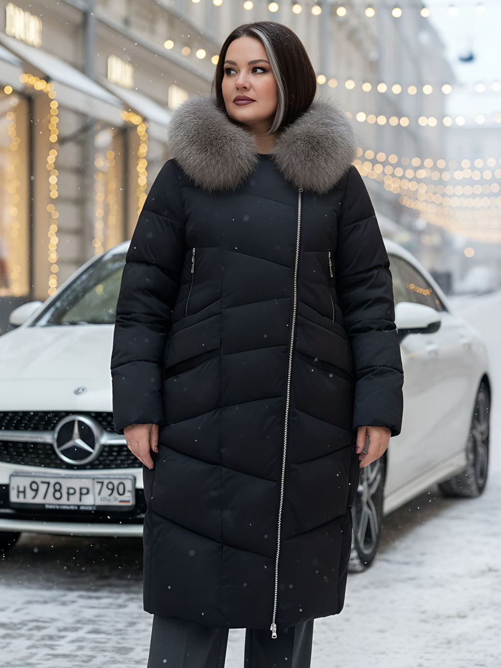 Двубортное пальто зимнее утепленное с мехом Бренд: Visdeer