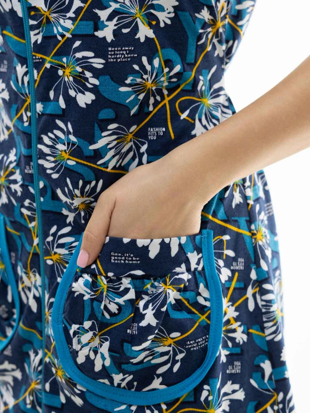 Халат женский, цвет синий