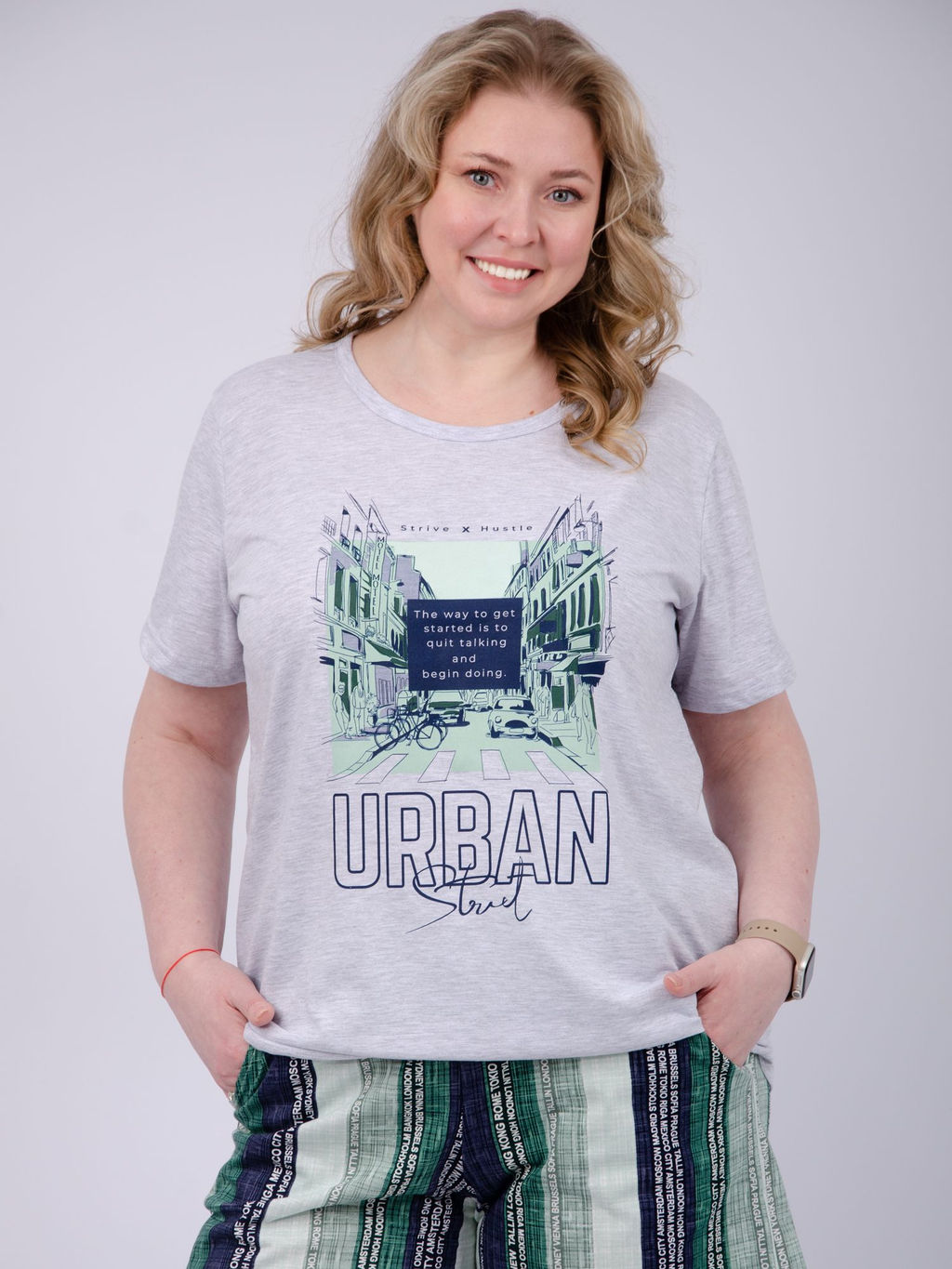 Костюм Город шорты, трикотаж - Малина фото 2