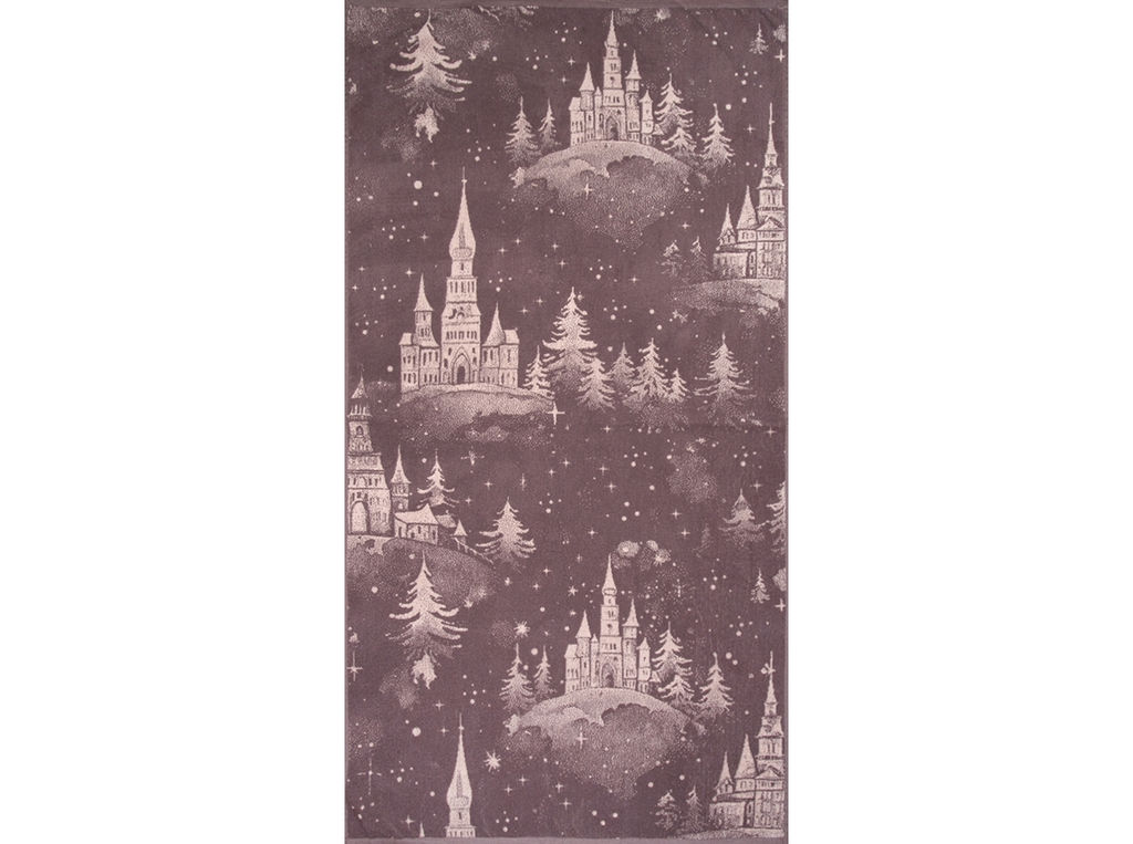 Полотенце махровое 6с102.413ж1 Зимняя сказка(т.с.мальв1) 81х160см