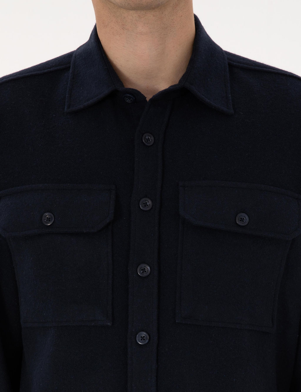 Lacivert Comfort Fit Uzun Kollu G_mlek - Pierre cardin фото 6