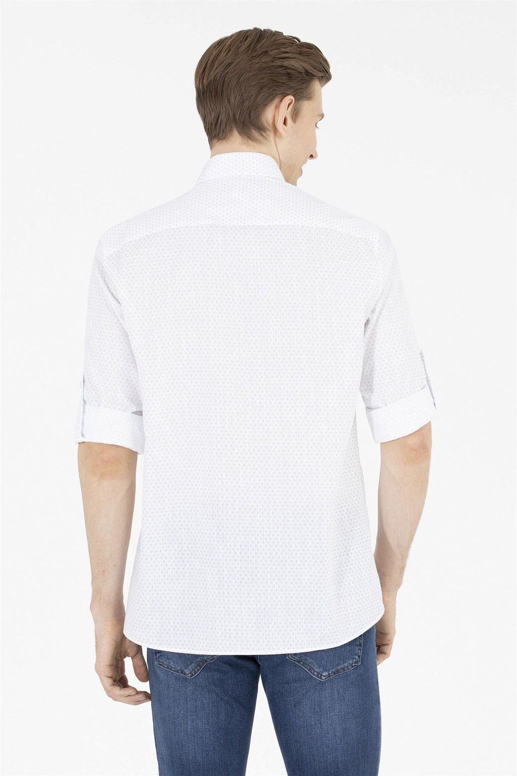 U. S. Polo Assn Мужская белая рубашка с длинным рукавом - U.s. polo assn фото 12